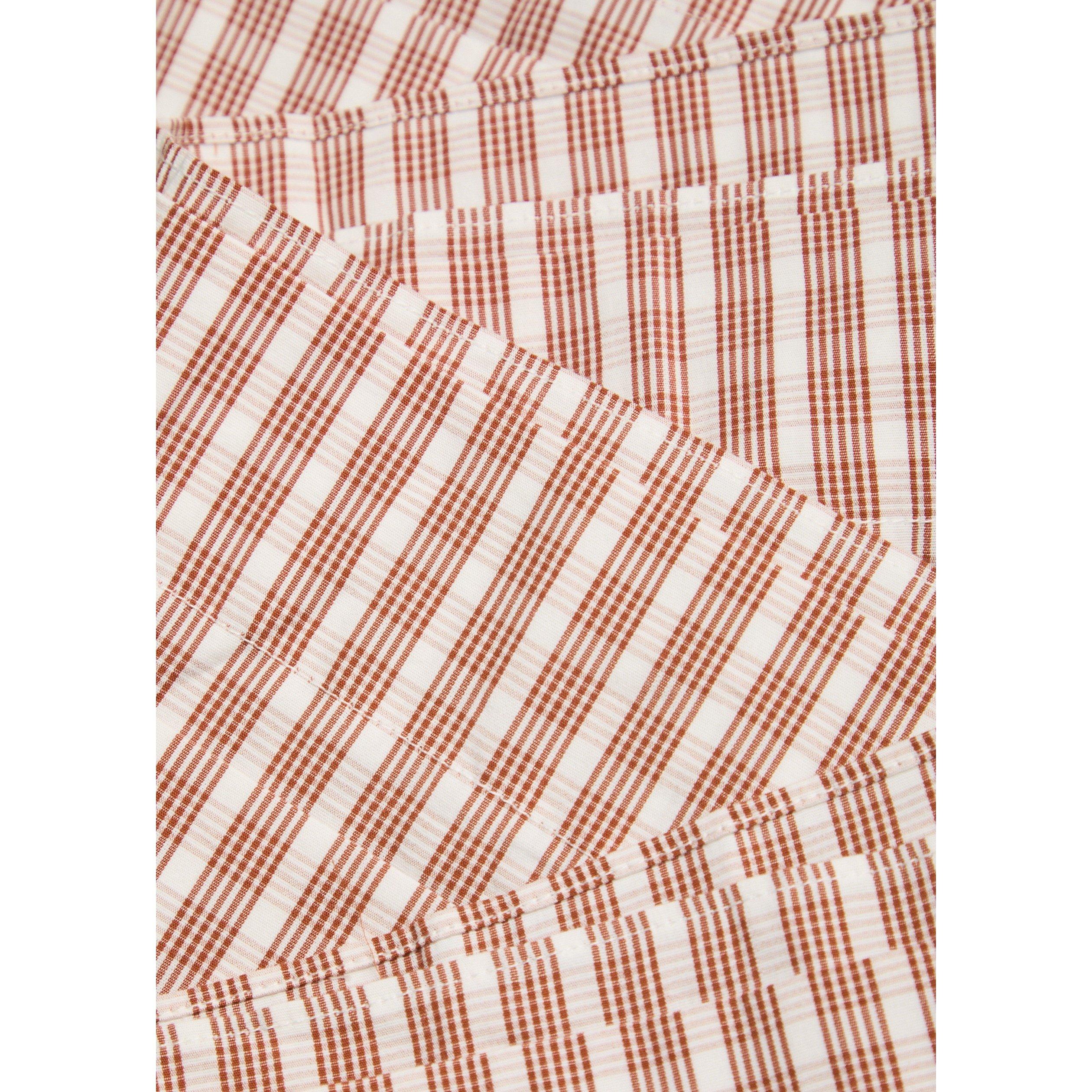 RED AND WHITE - Faithfull The Brand - Women's Cales Check Cotton Midi Skirt - 4