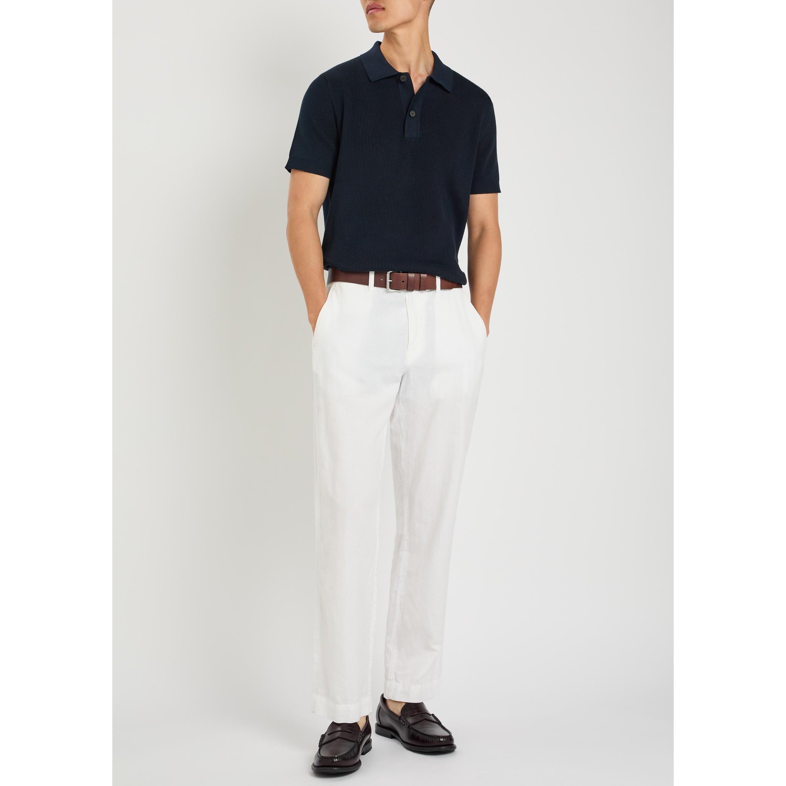 NAVY - Sunspel - SUNSPEL RIB SS POLO - 5