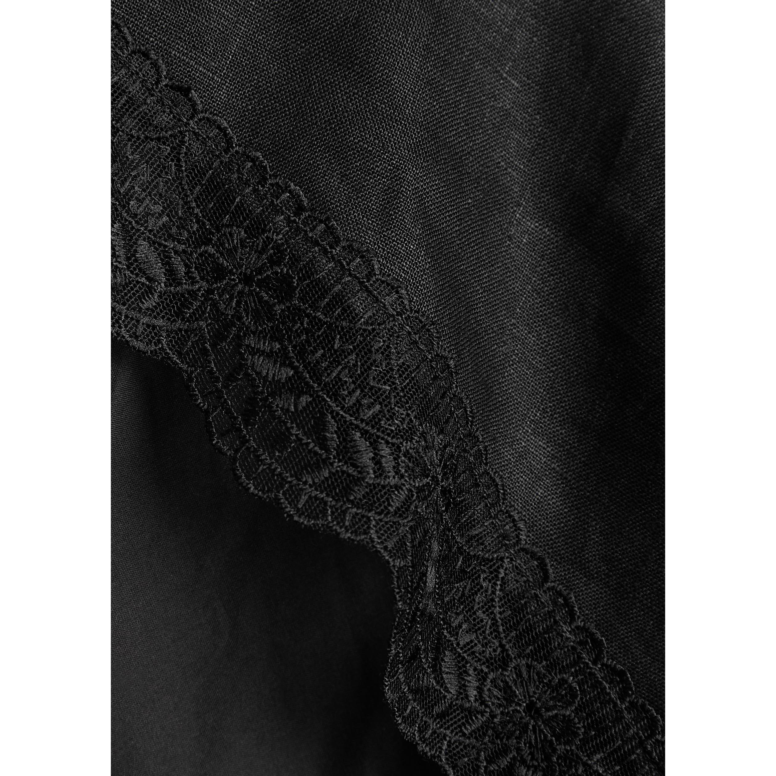 BLACK - Staud - Women's Von Linen Woven Shorts - 4