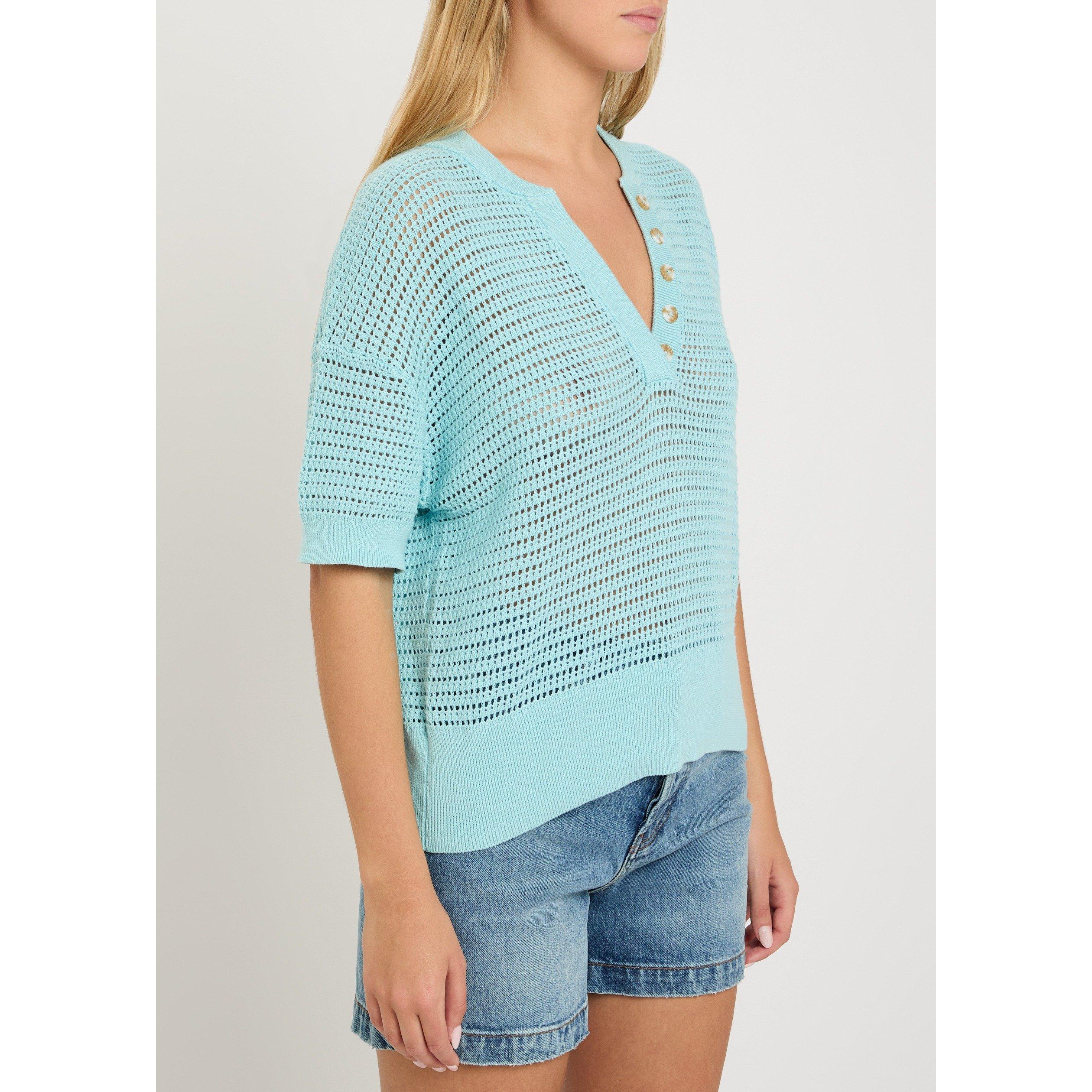 LIGHT BLUE - Varley - Women's Callie Cotton Short-Sleeve Polo Shirt - 2