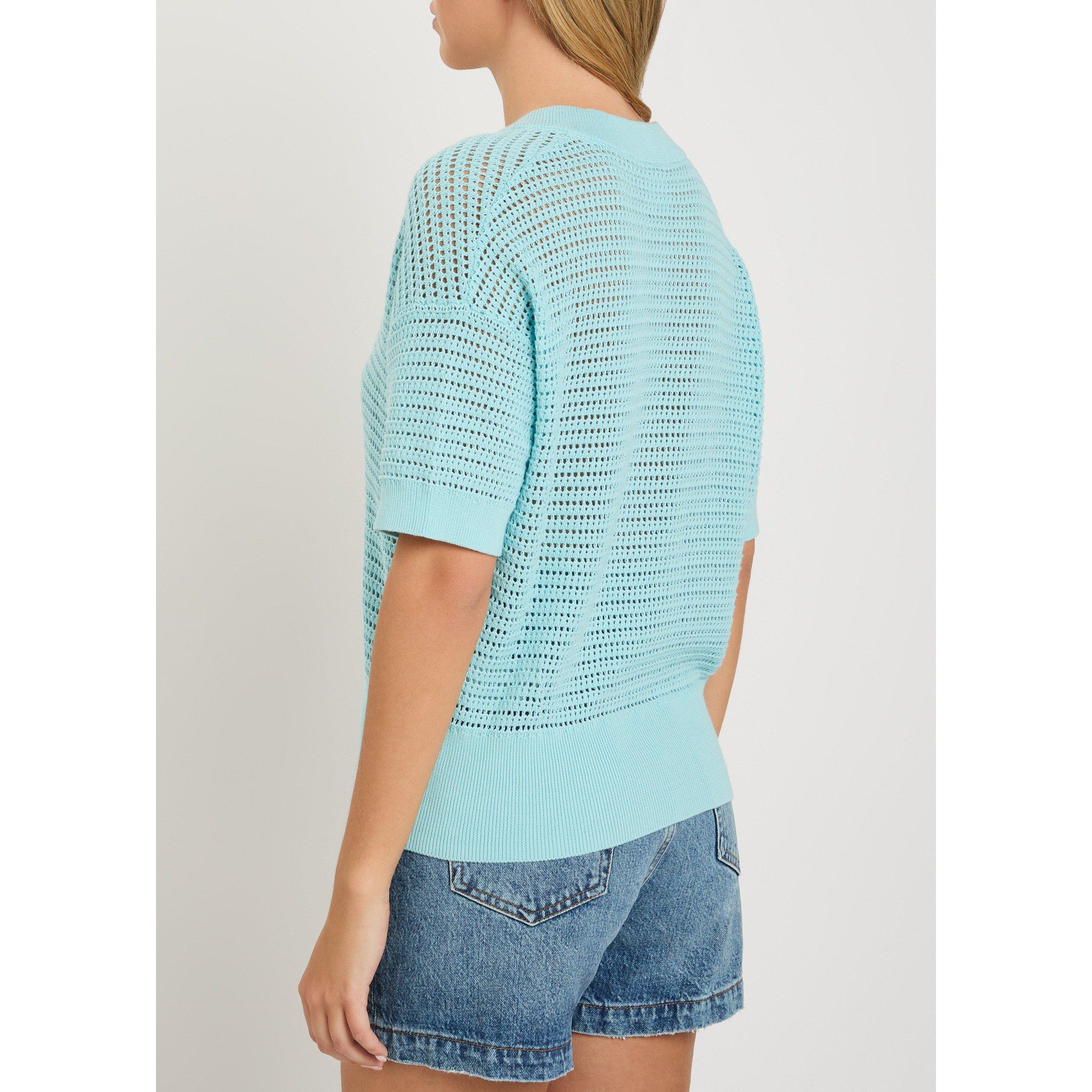 LIGHT BLUE - Varley - Women's Callie Cotton Short-Sleeve Polo Shirt - 3