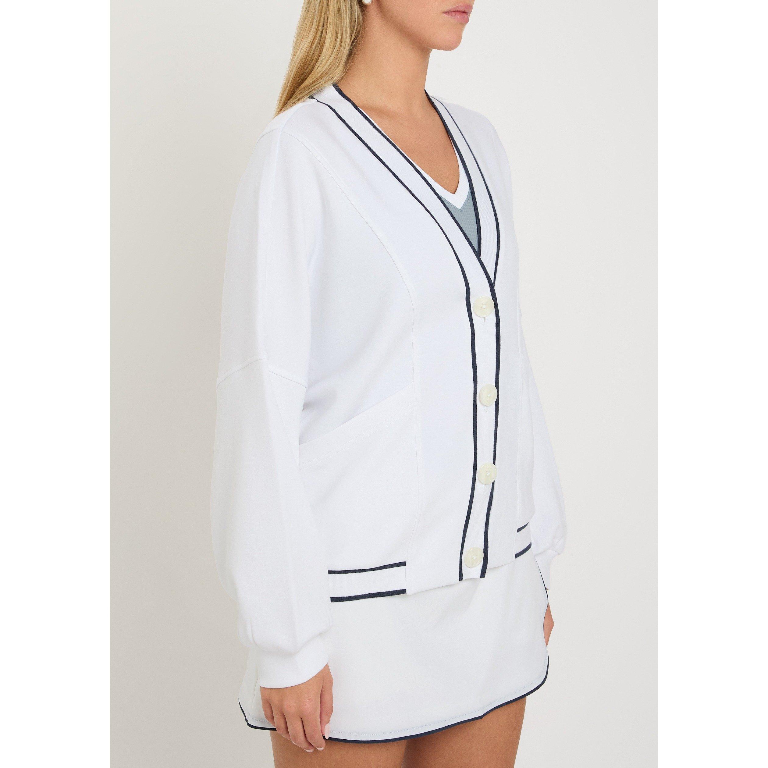 WHITE - Varley - Women's Decker Off Court Viscose Relaxed-Fit Cardigan - 2