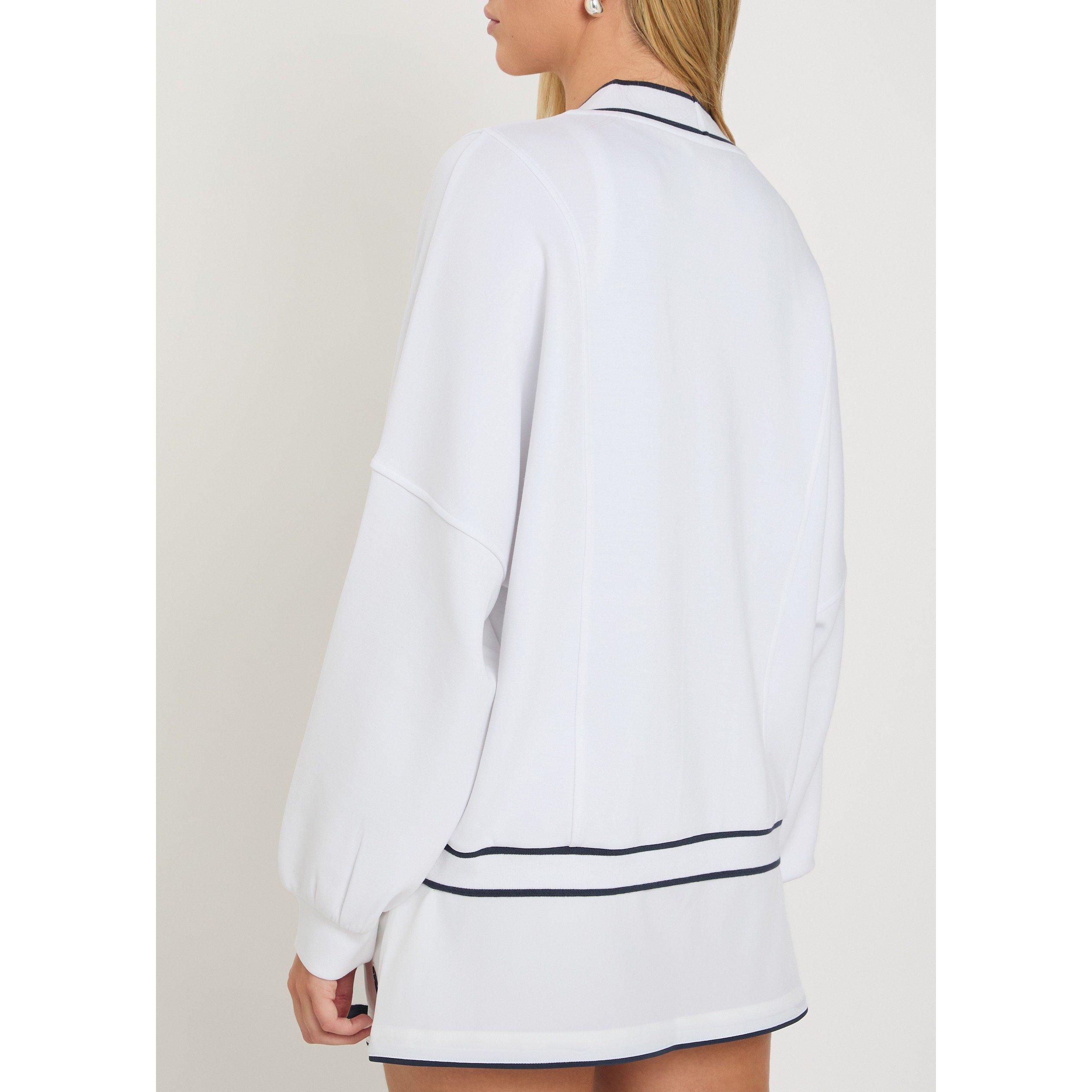 WHITE - Varley - Women's Decker Off Court Viscose Relaxed-Fit Cardigan - 3