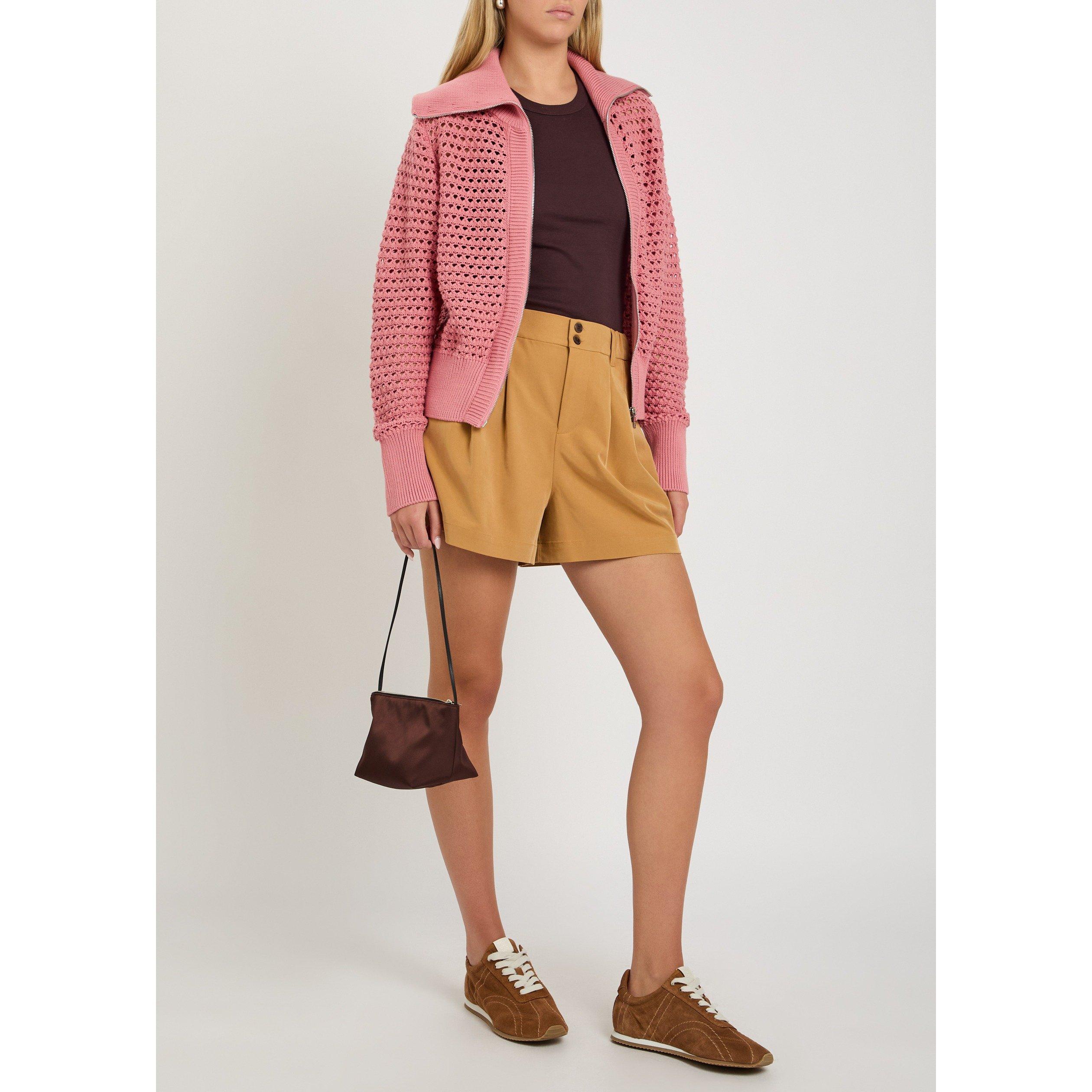 LIGHT PINK - Varley - Women's Eloise Cotton Long-Sleeve Full-Zip Knitted Top - 5