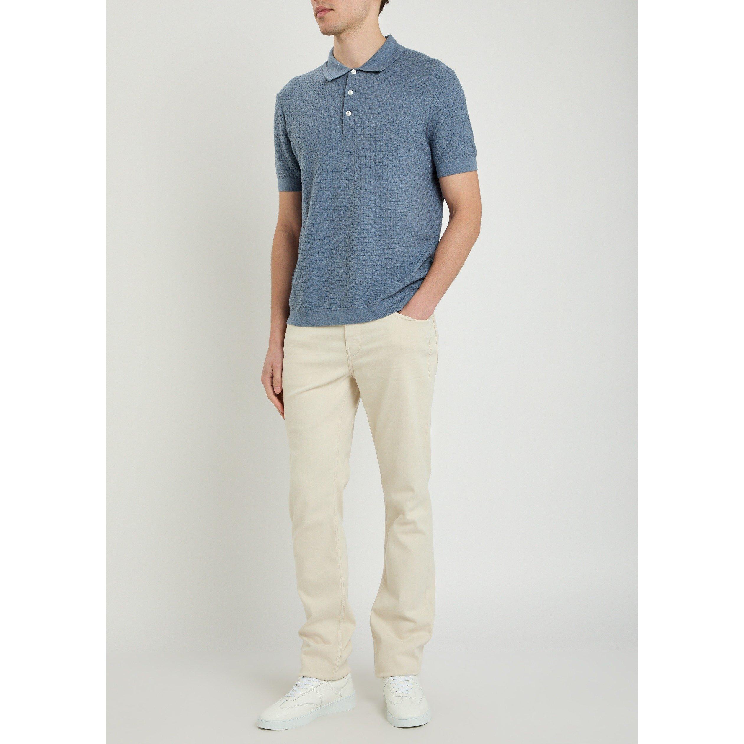 BLUE - Paige - Men's Kiko Cotton Short-Sleeve Polo Shirt - 5