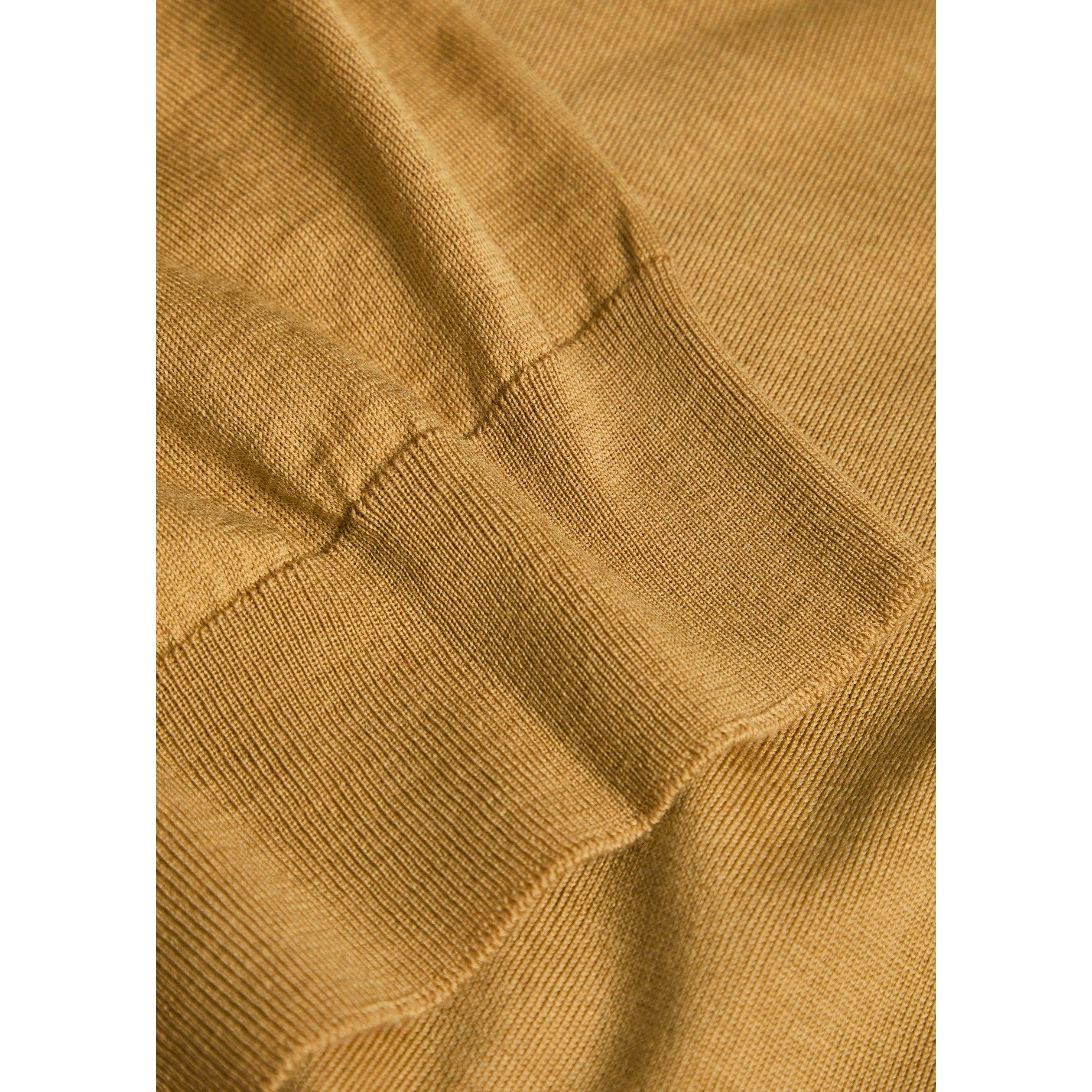 YELLOW - John Smedley - Men's Caverhill Merino Wool Long-Sleeve Polo Shirt - 4