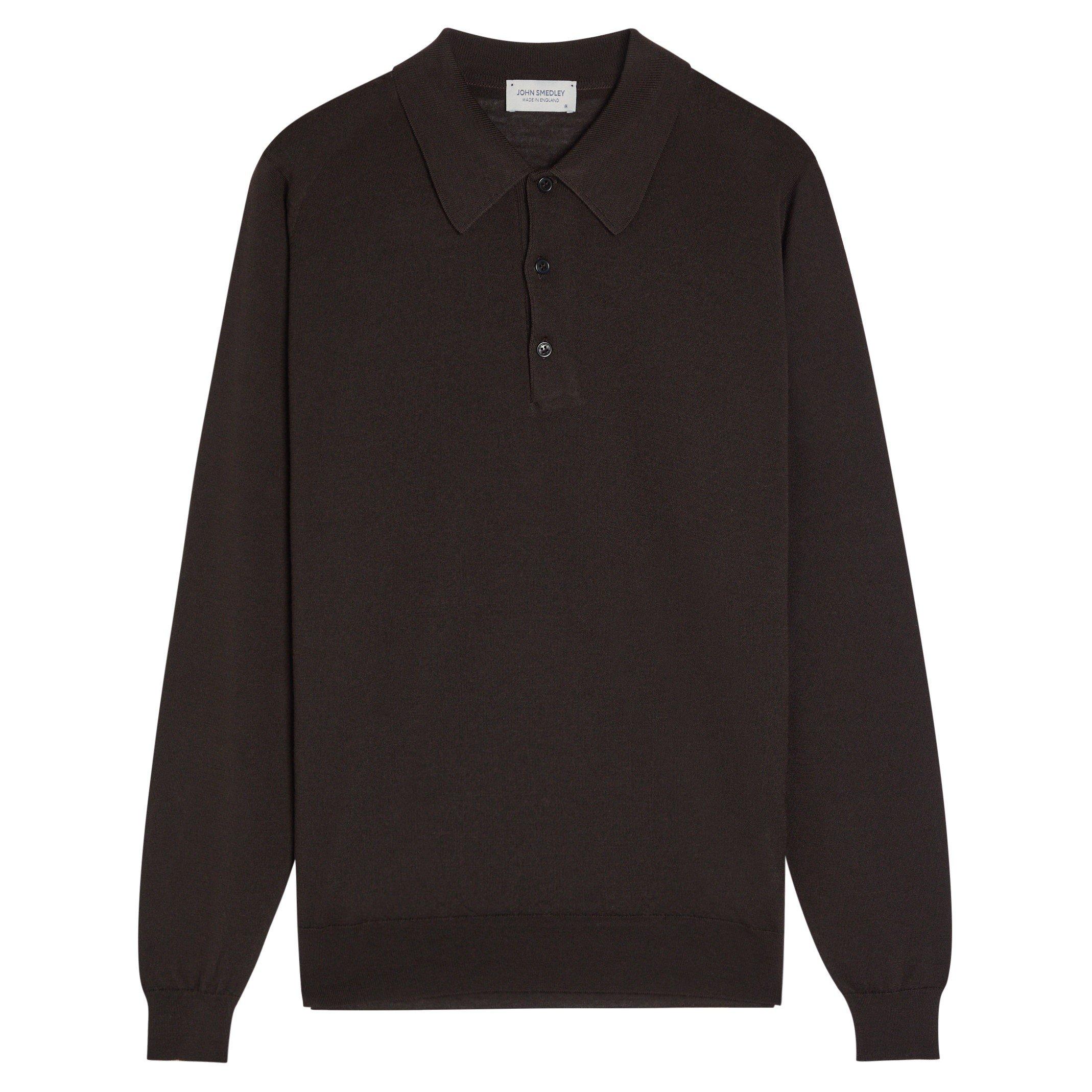 BROWN - John Smedley - SMEDLEY CAVERHILL POLO LS