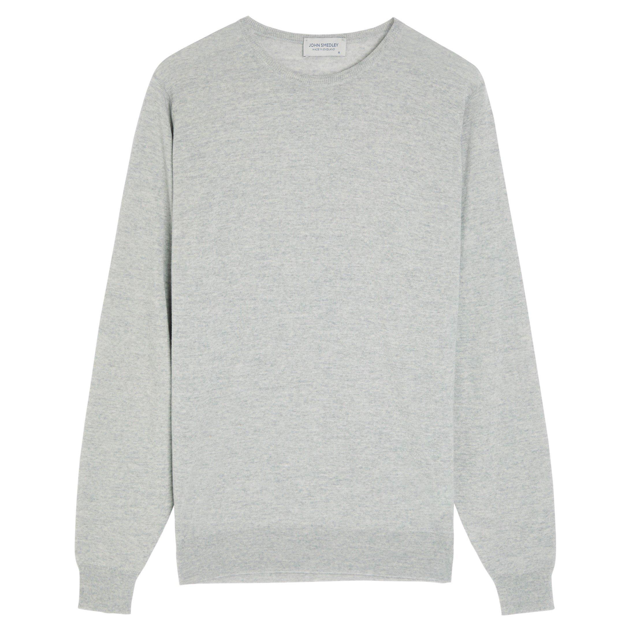 LIGHT GREY - John Smedley - SMEDLEY LUNDY CREWNECK