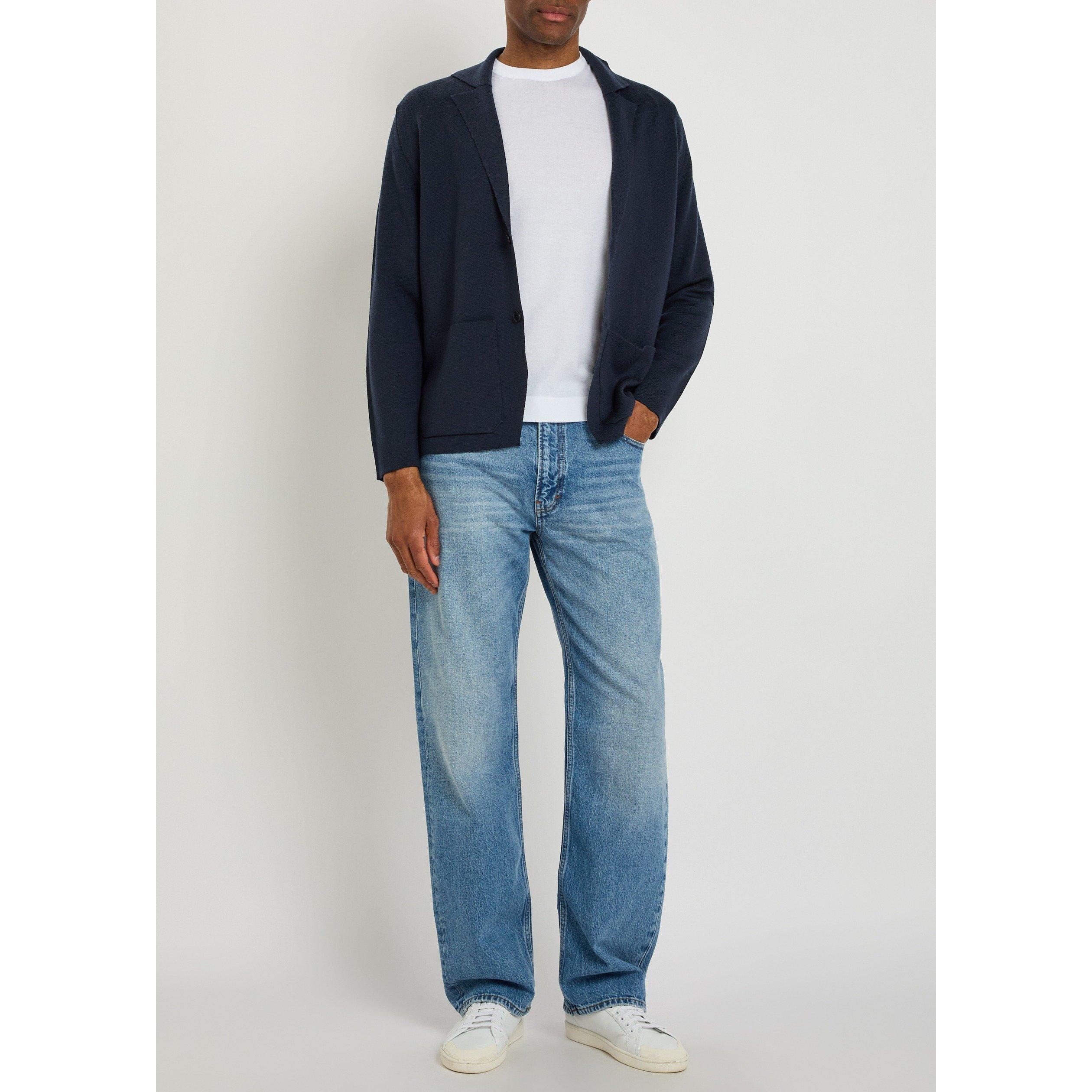 NAVY - John Smedley - Men's Narah Merino Wool Cardigan - 5
