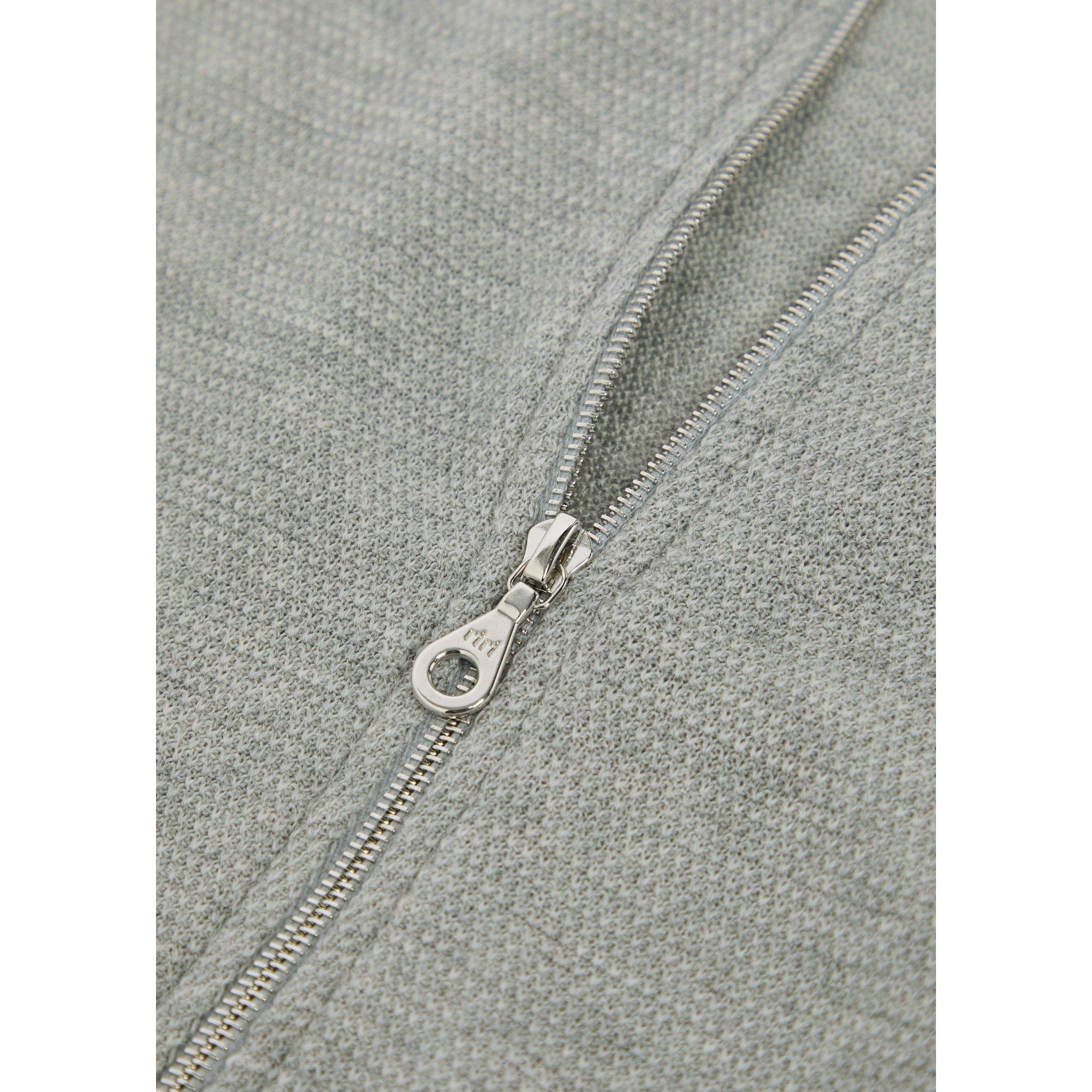GREY - John Smedley - Men's Merino Wool Bomber Jacket - 4