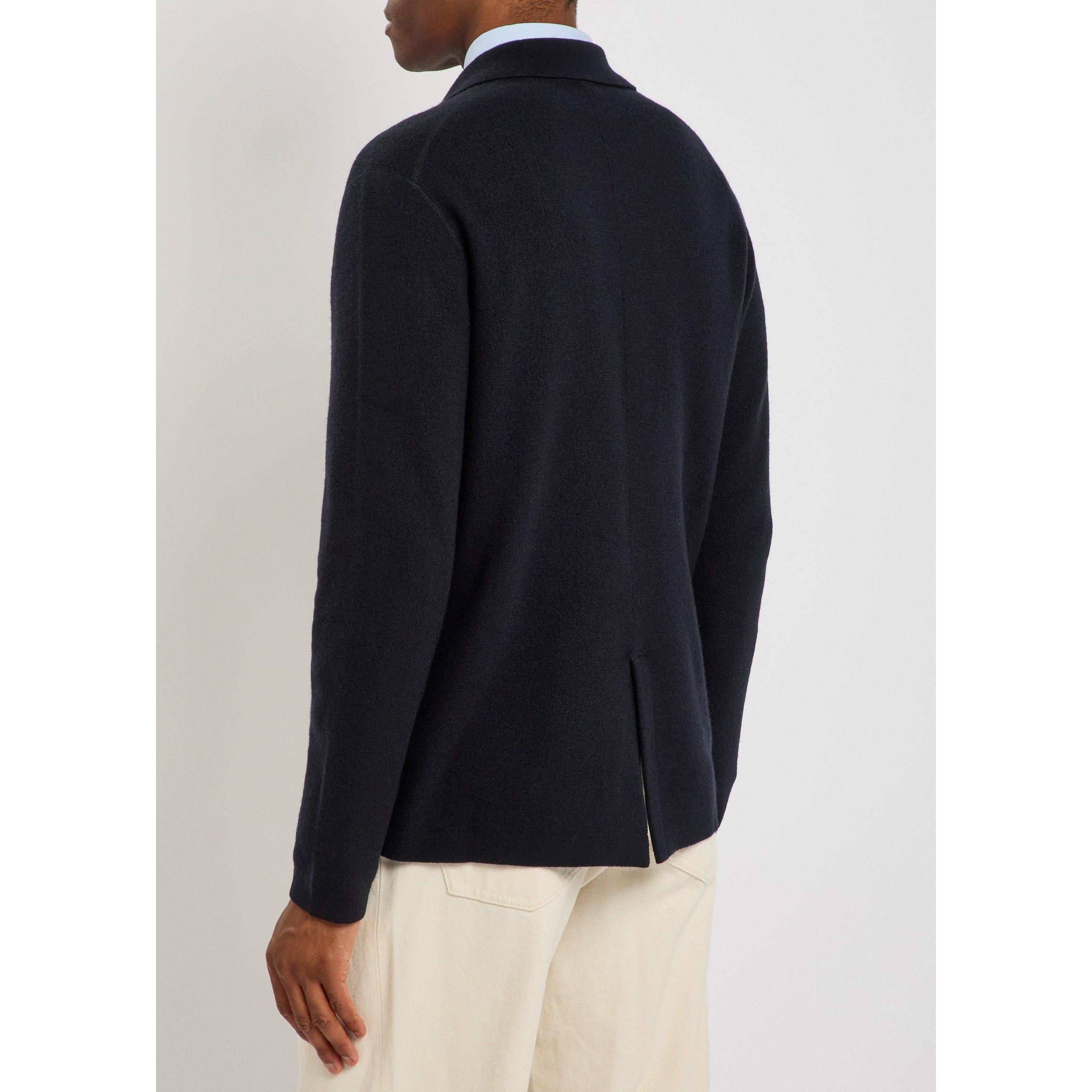 NAVY - Paul Smith - Men's Merino Wool Cardigan - 3