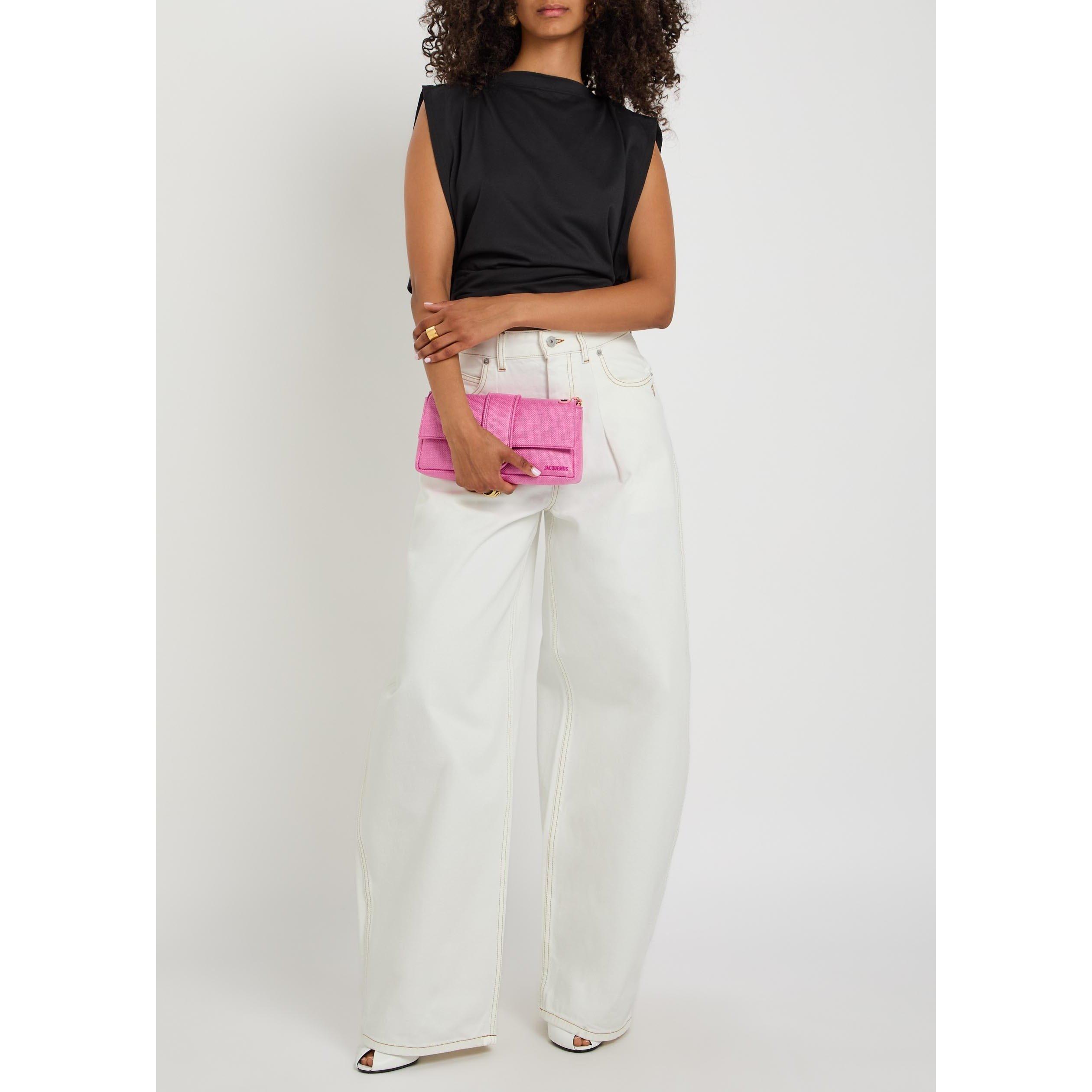 OFF WHITE - Jacquemus - Women's De-Nîmes Ovalo Cotton Barrel Leg High-Rise Jeans - 5