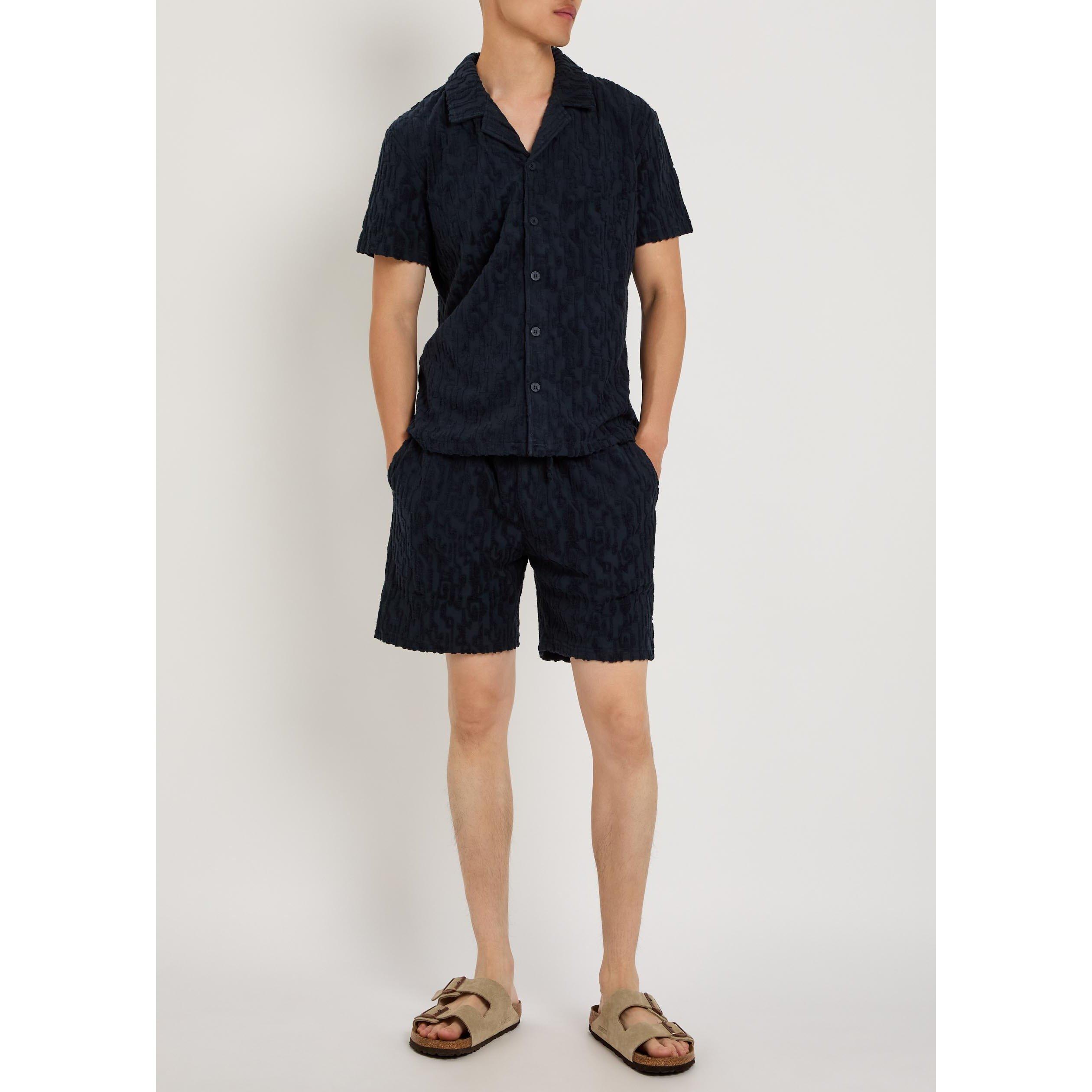 NAVY - Raith - Men's Fausto Cotton Relaxed-Fit Jogger Shorts - 5
