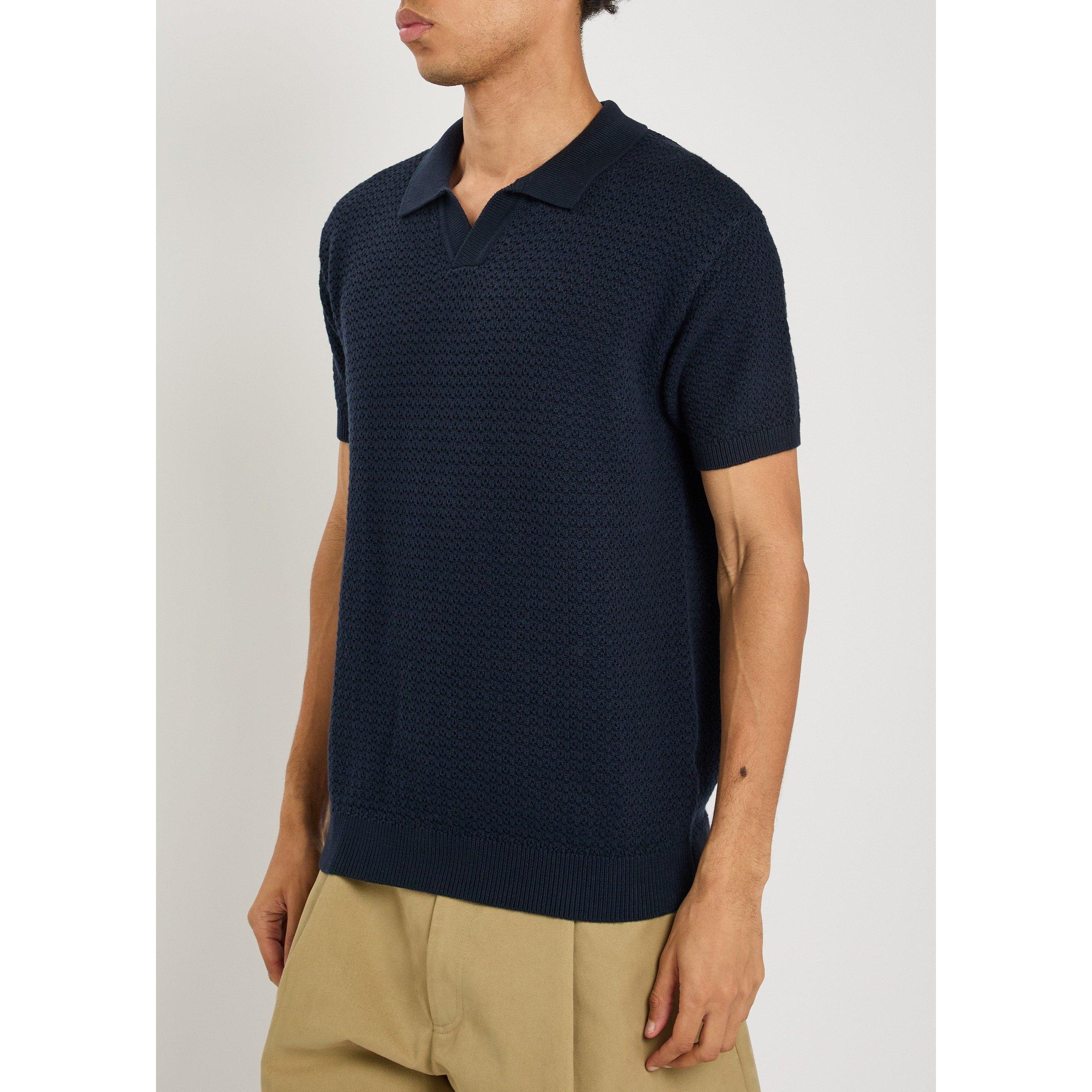 NAVY - Raith - Men's Rapha Cotton Short-Sleeve Polo Shirt - 2