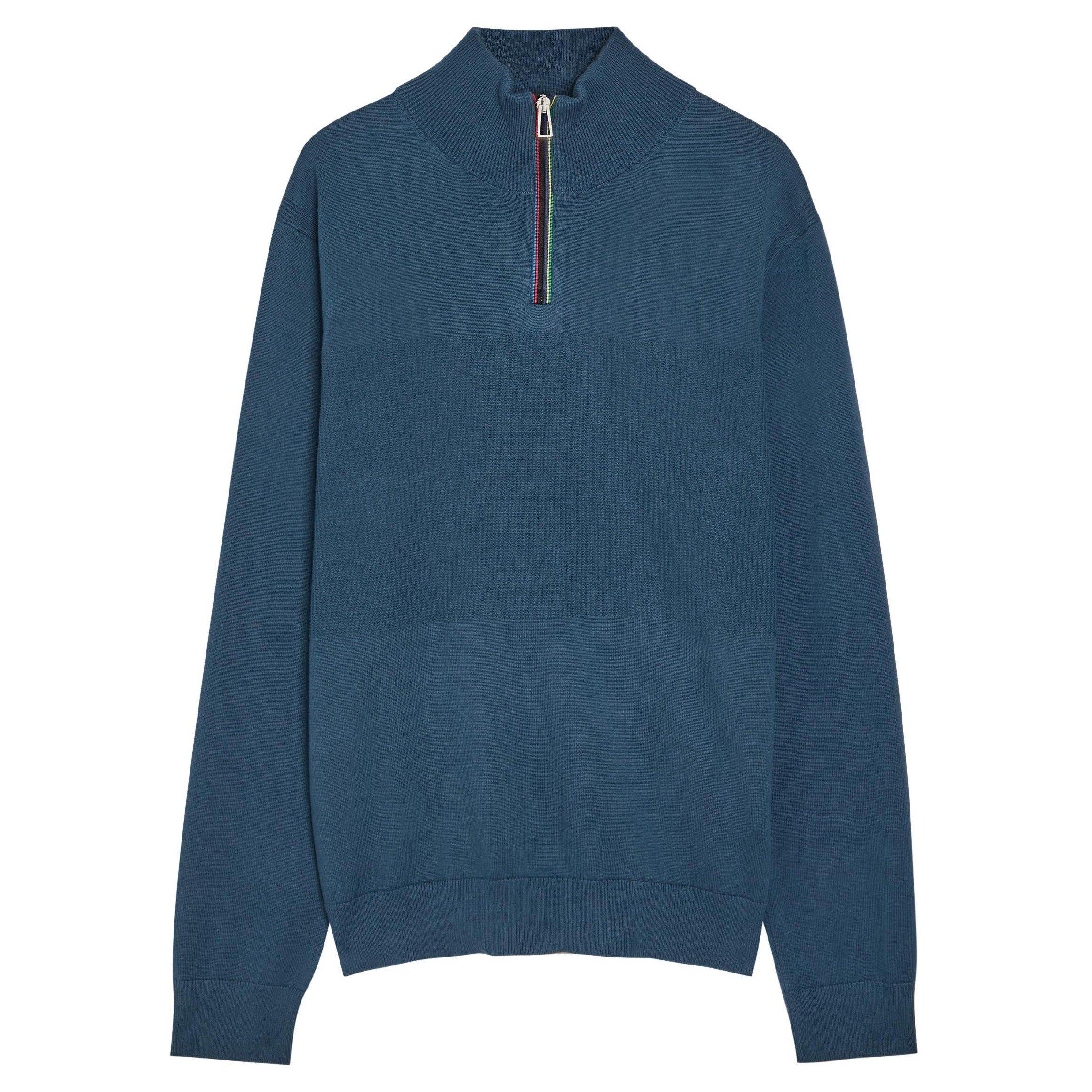 BLUE - PS Paul Smith - PS TPPD 1/4 ZIP SWEAT