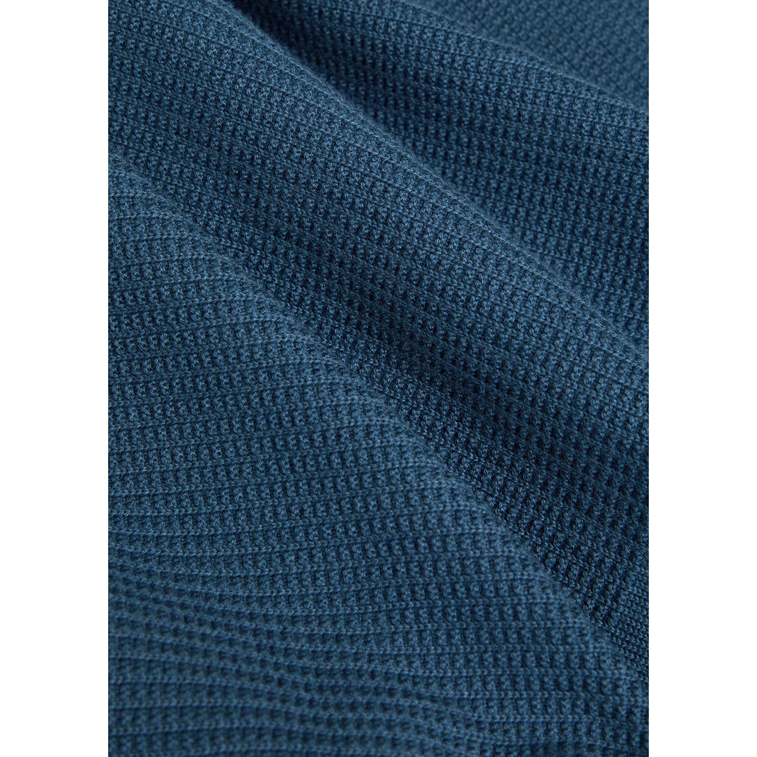 BLUE - PS Paul Smith - Men's 1/4 Zip Cotton Knitted Top - 4