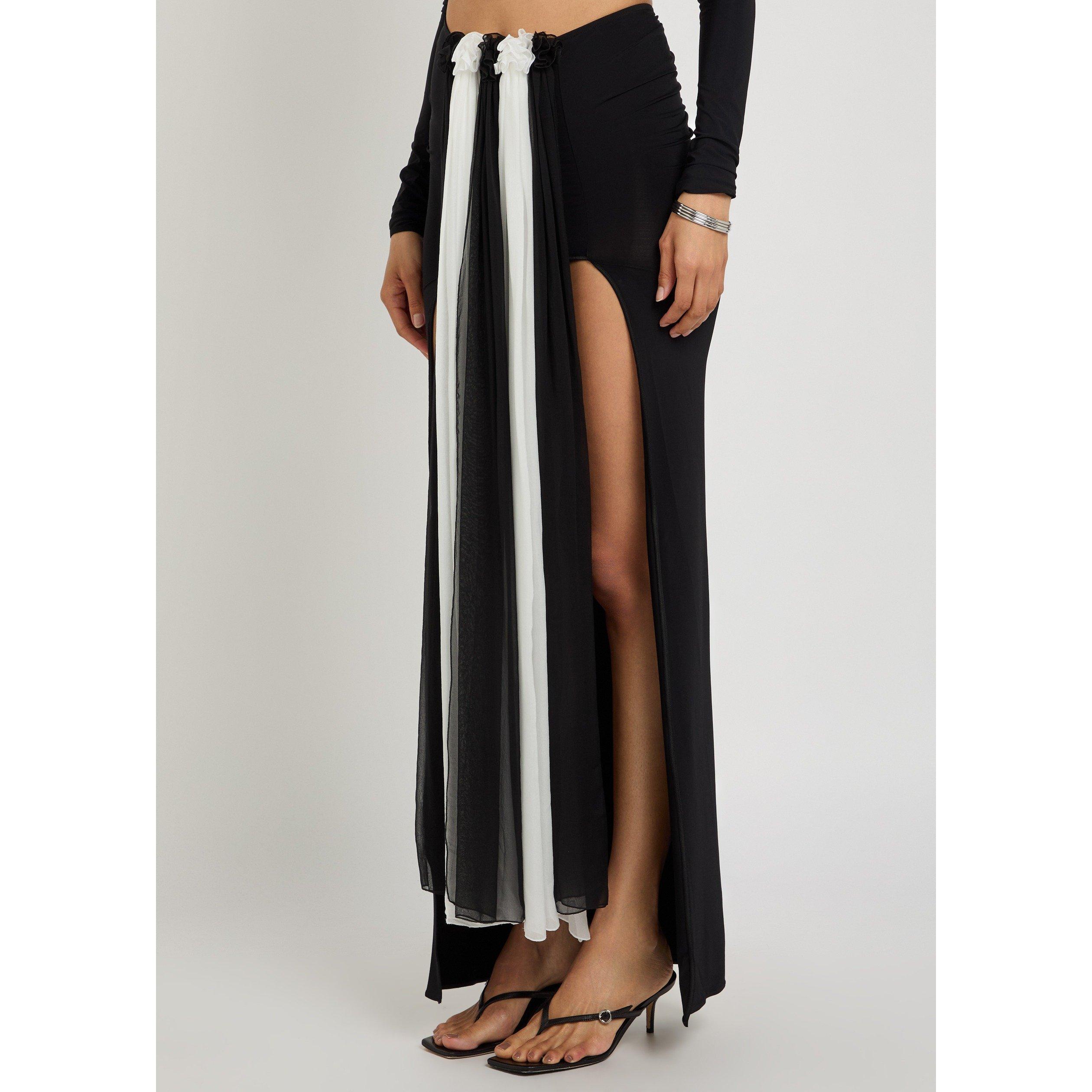 BLACK AND WHITE - Nensi Dojaka - CARNATION LONG SKIRT - 2