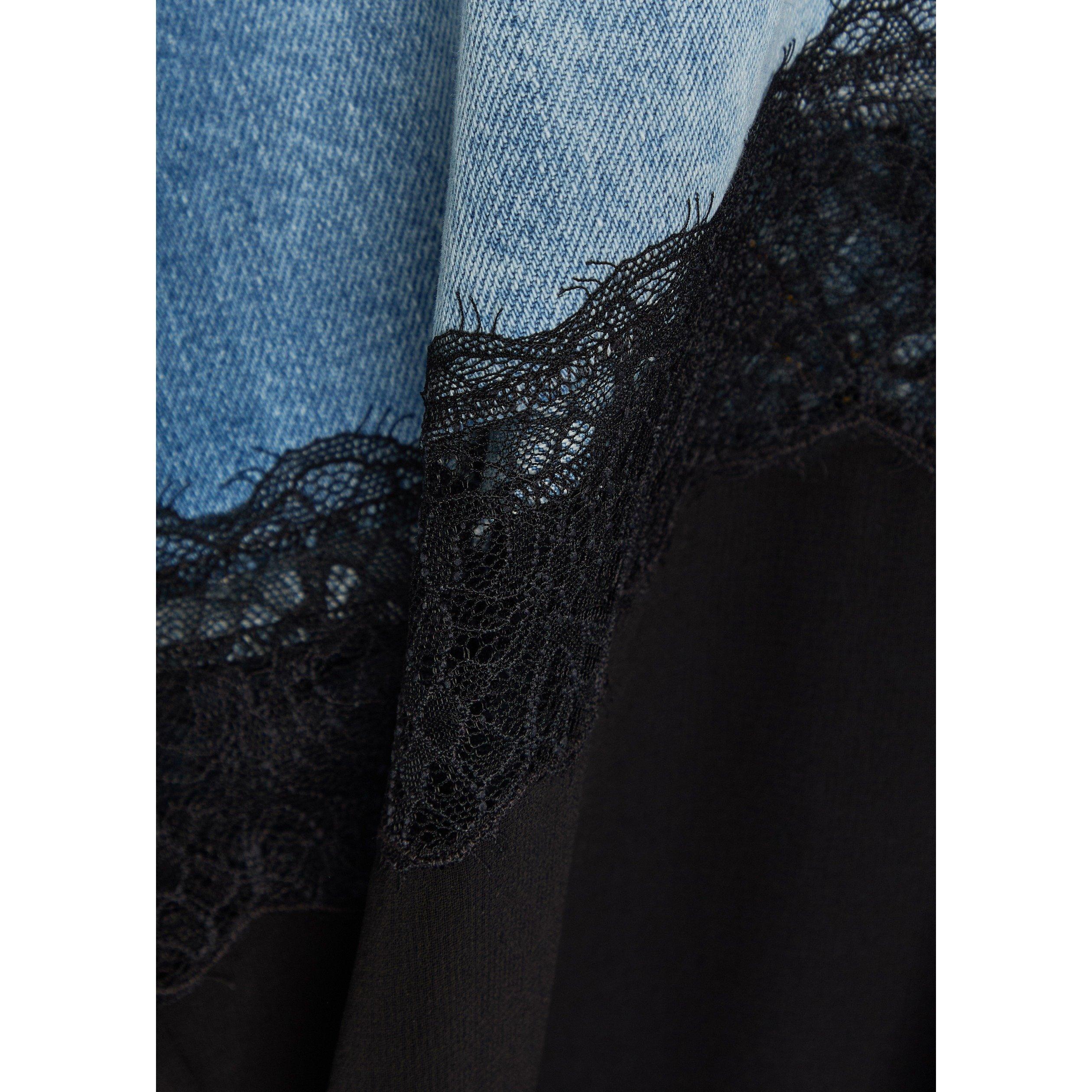 BLUE - Nensi Dojaka - HYBRID JEANS WITH SHEER LEG - 4