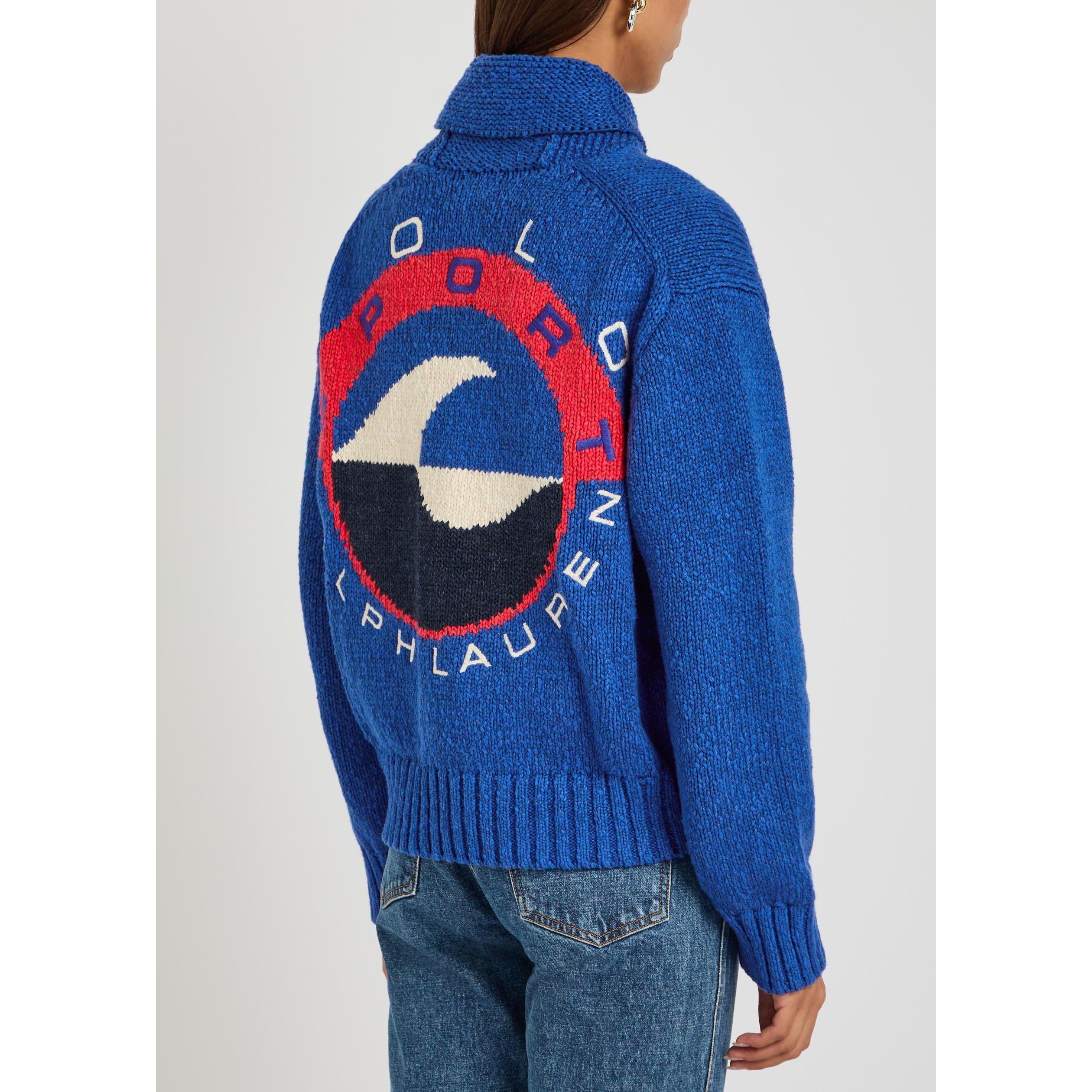 BLUE - Polo Ralph Lauren - Women's Cotton Cable Knit Cardigan - 3