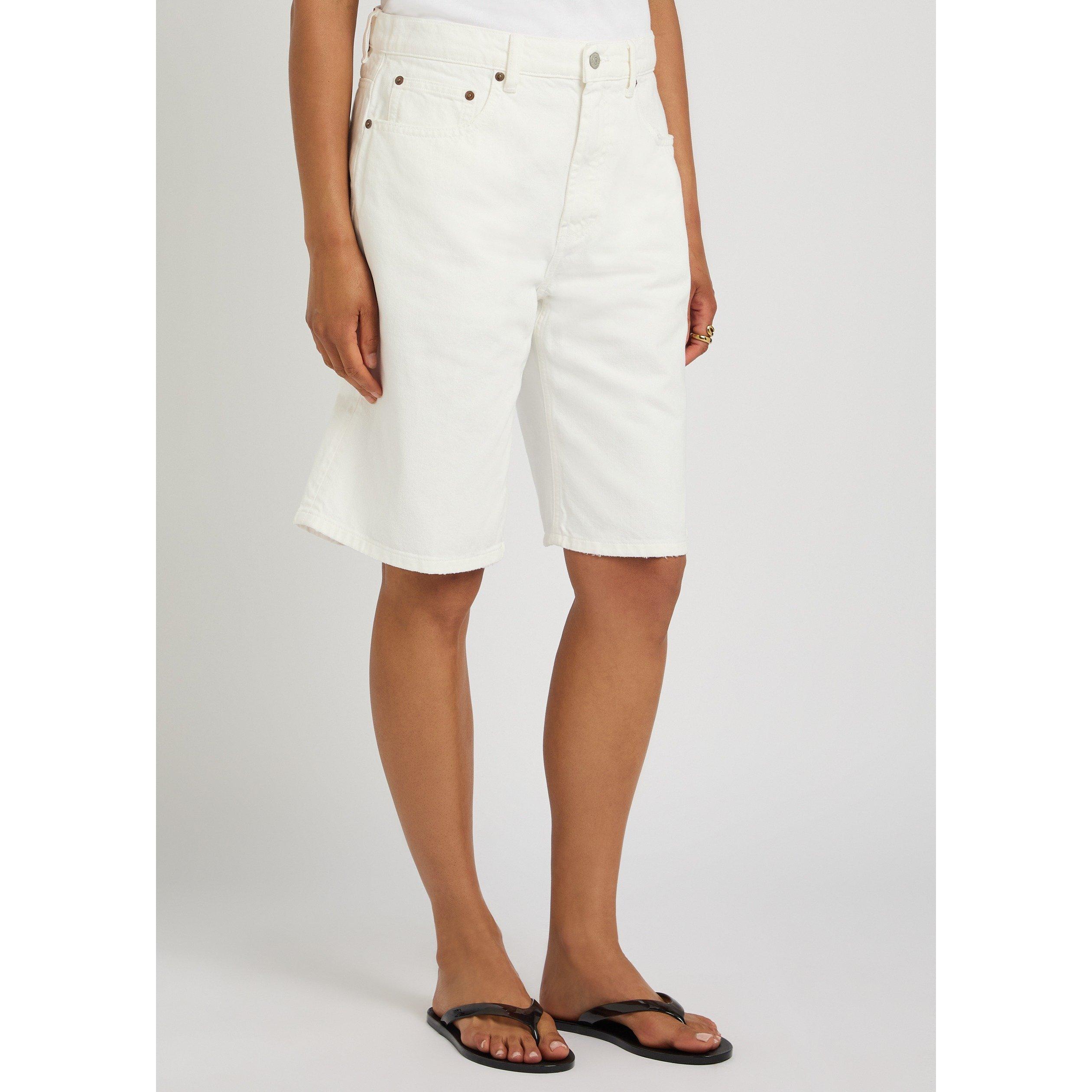 WHITE - Polo Ralph Lauren - Women's Bermuda Cotton Denim Shorts - 2