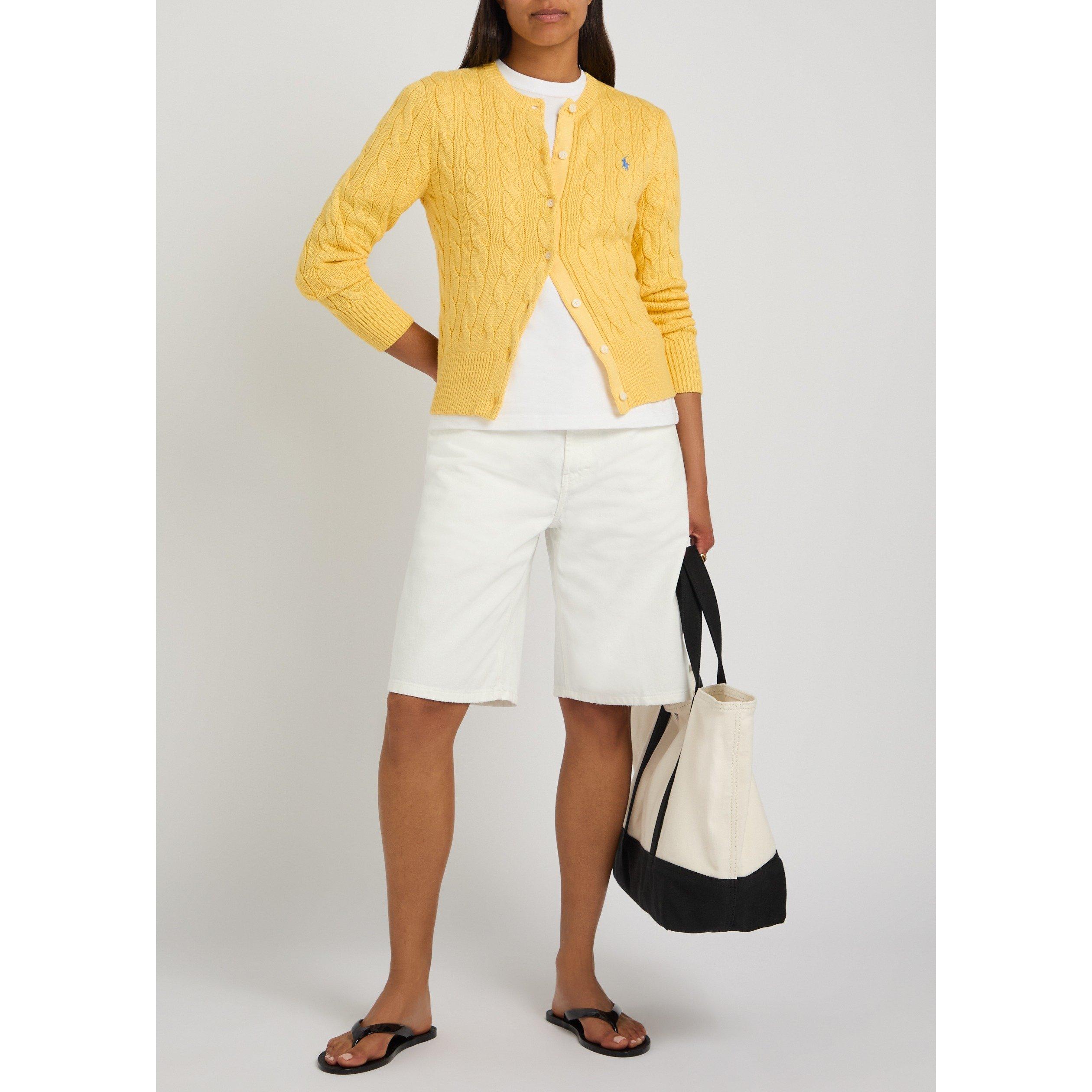 WHITE - Polo Ralph Lauren - Women's Bermuda Cotton Denim Shorts - 4