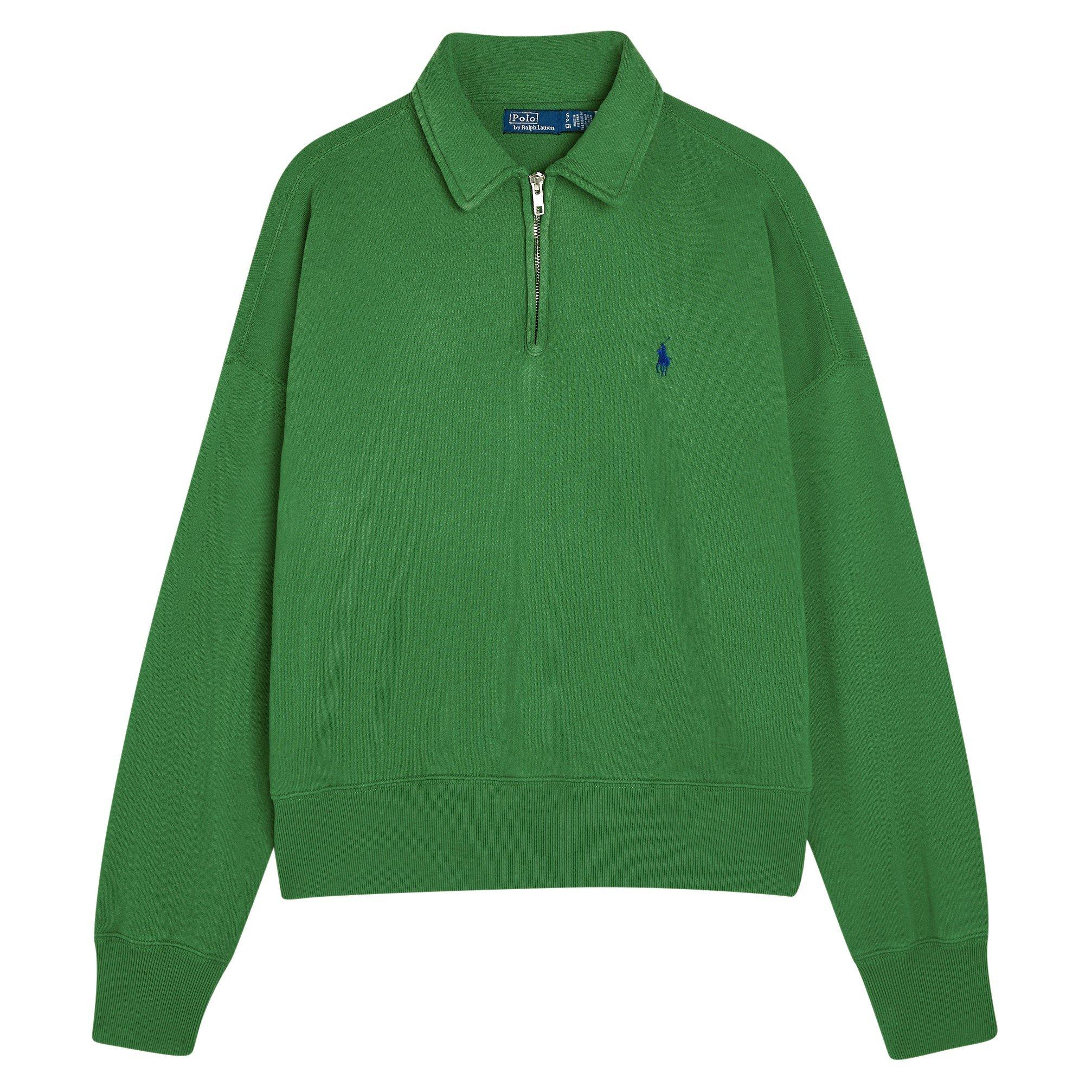GREEN - Polo Ralph Lauren - SWS KNIT HALF ZIP SWEATSHIRT