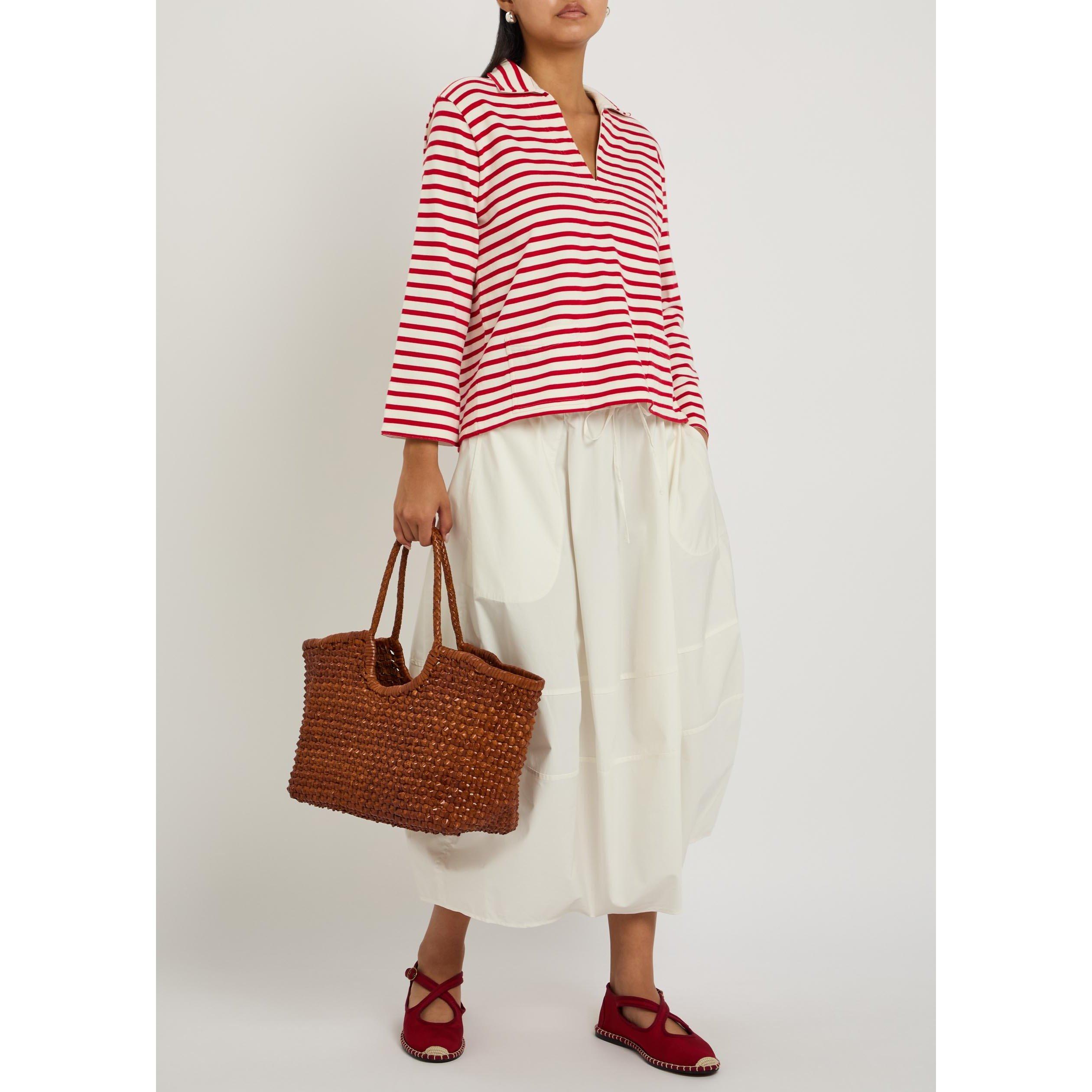 WHITE - Polo Ralph Lauren - Women's Cotton A-Line Relaxed-Fit Midi Skirt - 5