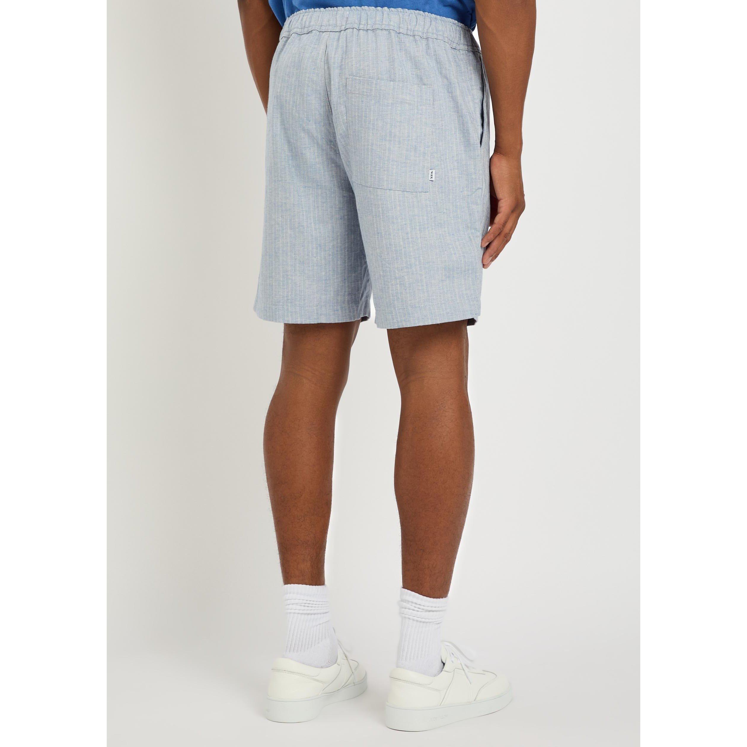 LIGHT BLUE - Wax London - Men's Kurt Cotton Striped Woven Shorts - 3