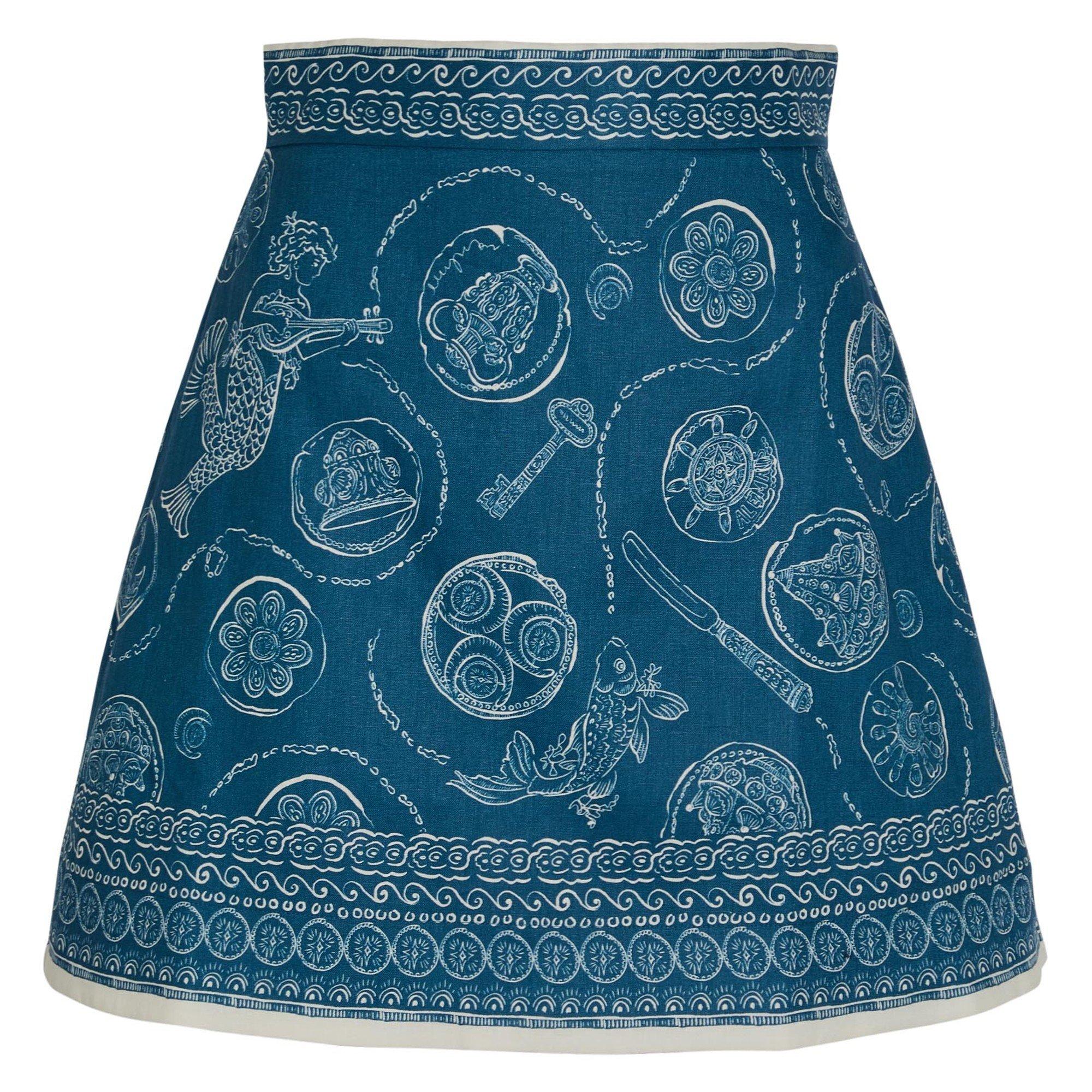 BLUE - Alemais - SS LUCKY MINI SKIRT