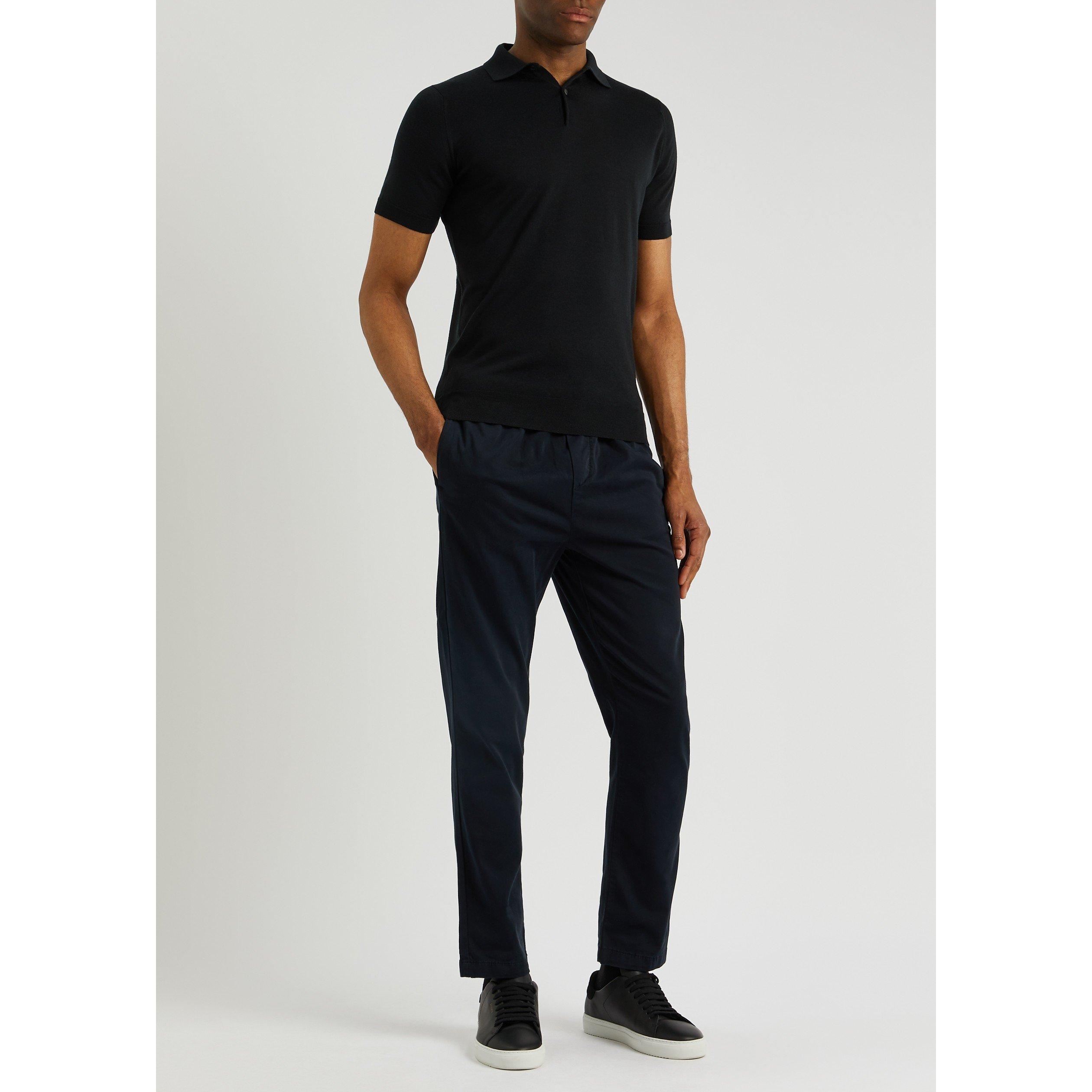 BLACK - John Smedley - SMED KNIT POLO SS MERINO - 5