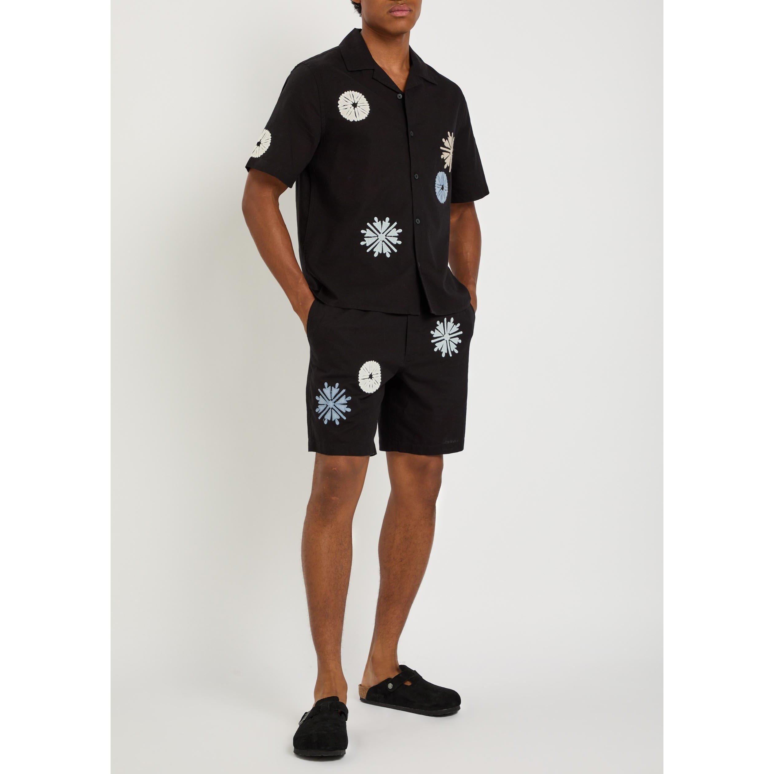 BLACK AND OTHER - Wax London - Men's Kurt Cotton-Linen Woven Shorts - 5