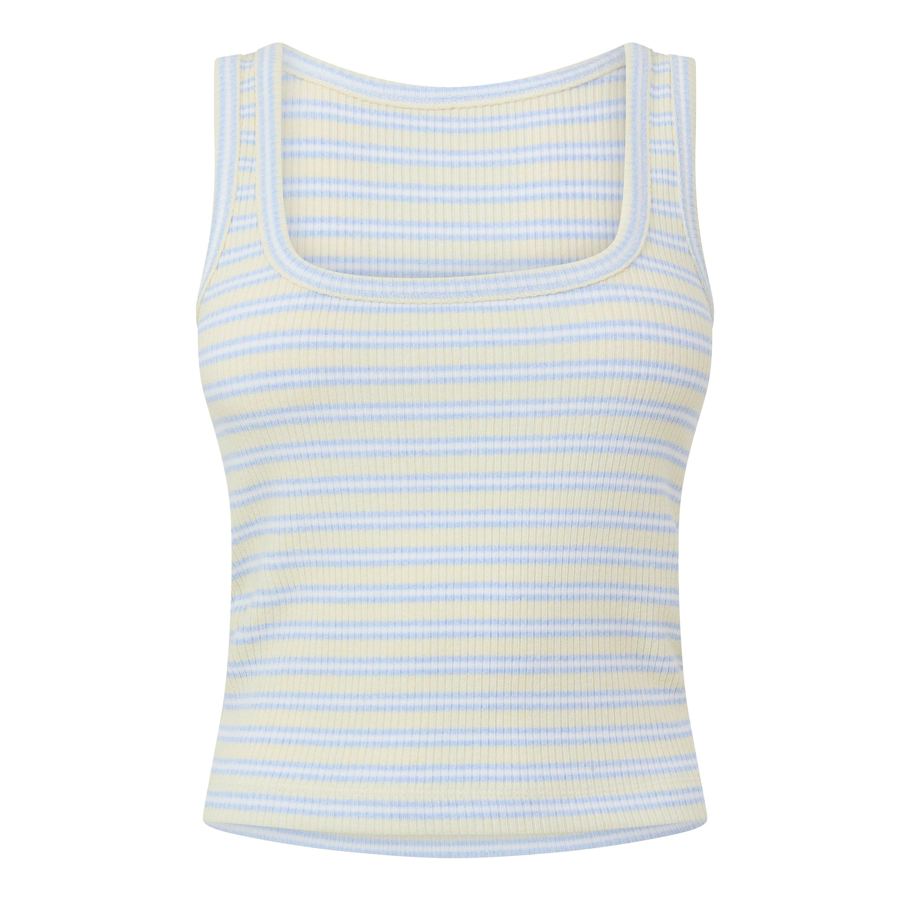 YELLOW - TALA - Women's Stripe Knit Vest - 1