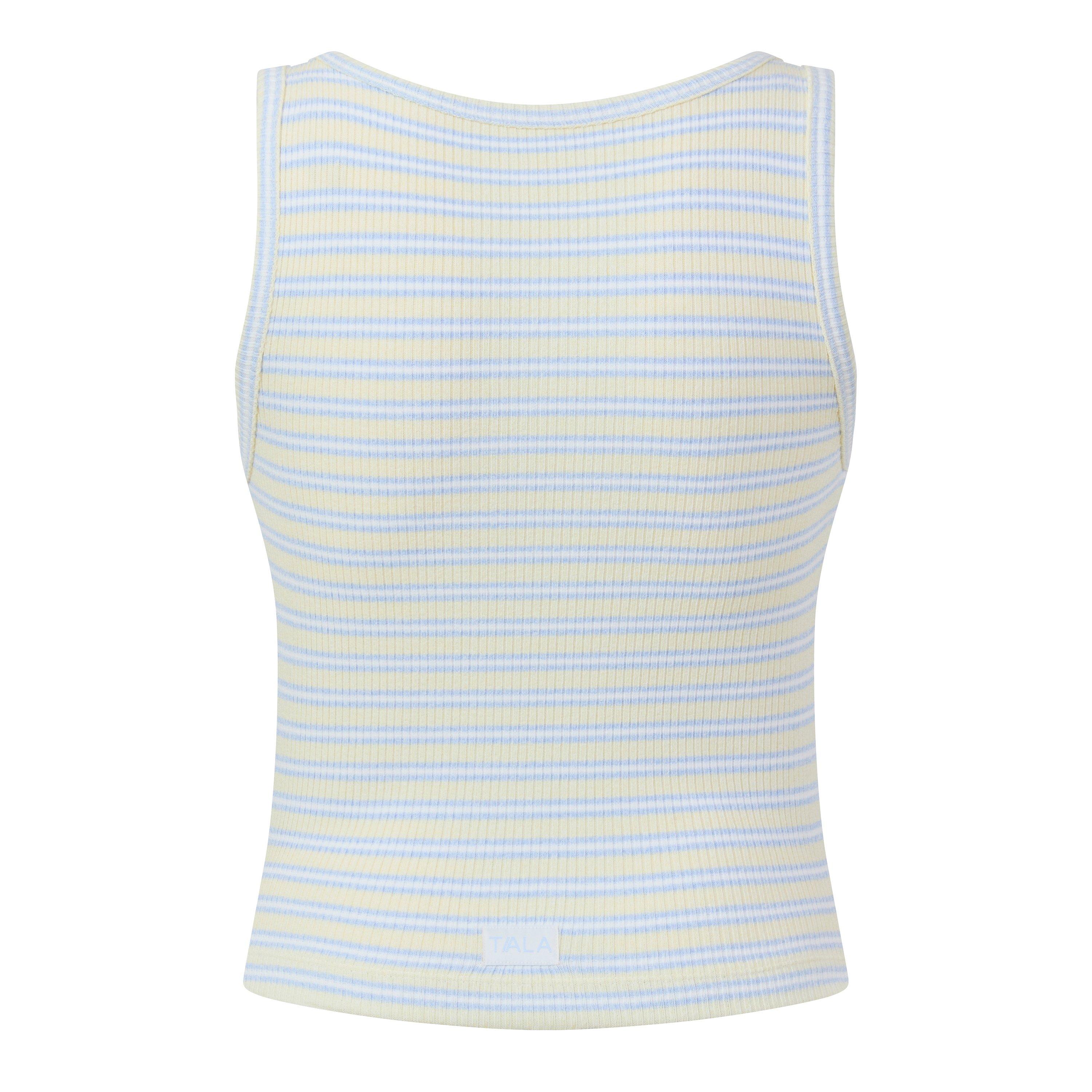YELLOW - TALA - Women's Stripe Knit Vest - 2