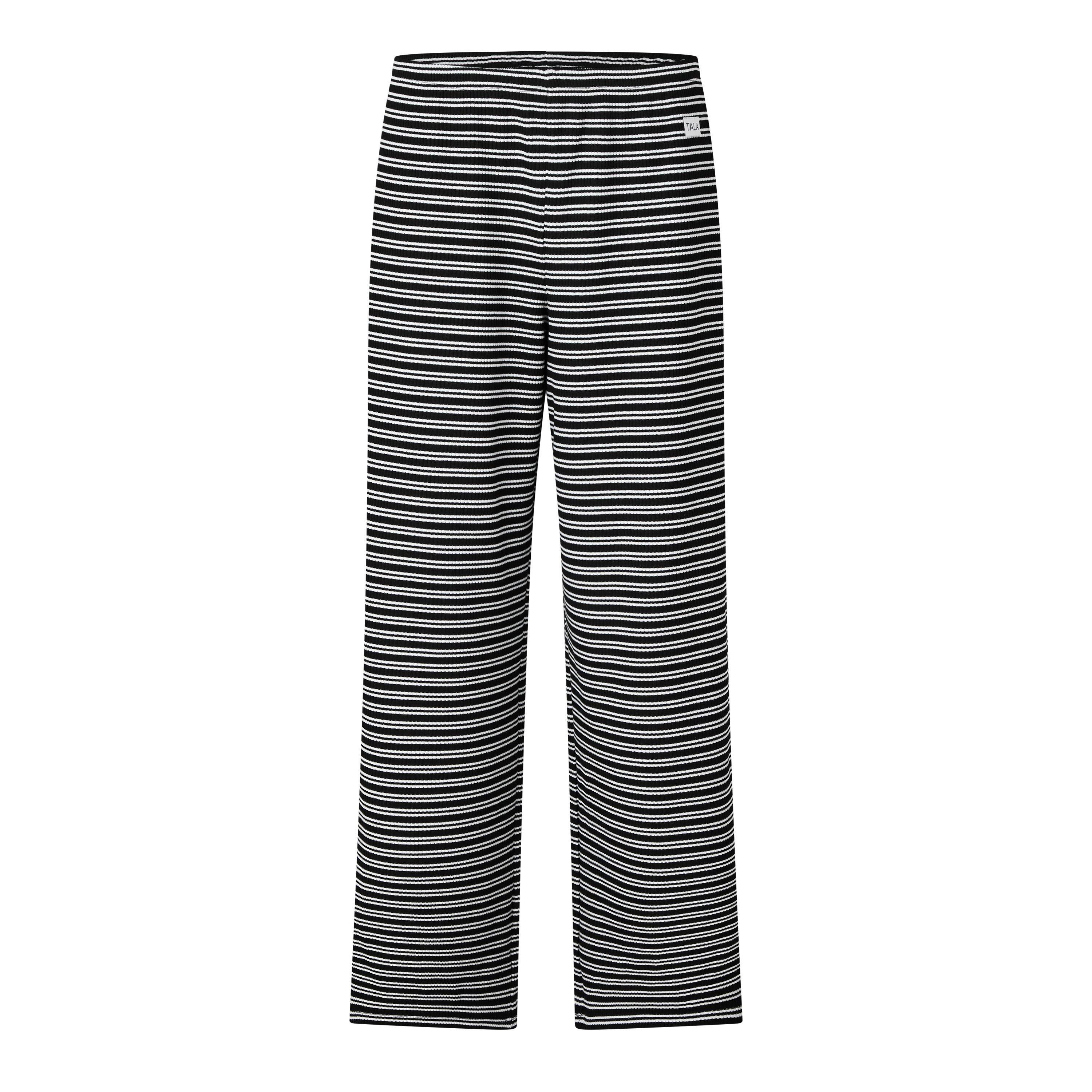 BLACK - Tala - STRIPE KNIT TROUSER - 1