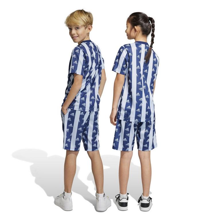 plaid-check print shorts - adidas - Brand Love Allover Print Shorts - 4