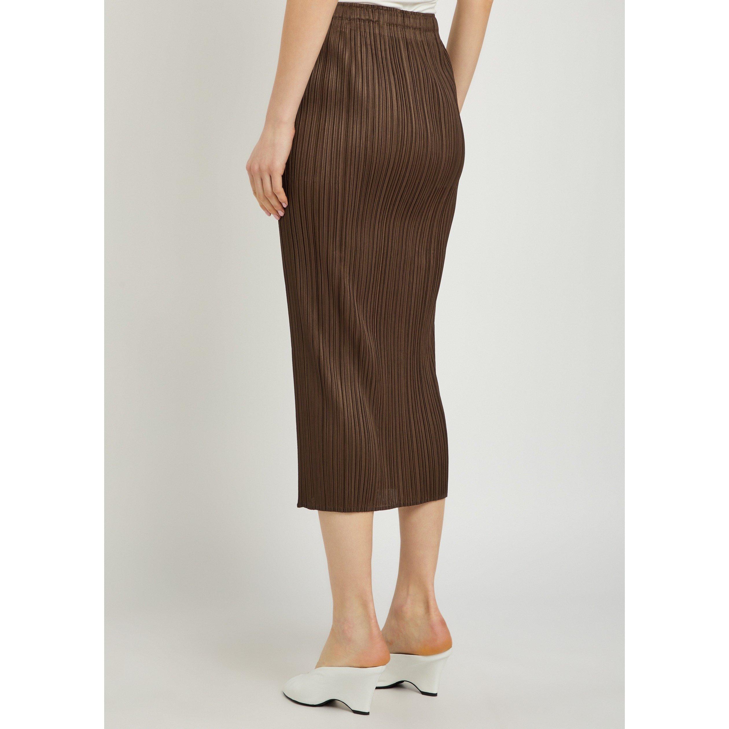 BROWN - Issey Miyake - Women's Pleats Please Pleated Skirt - 3