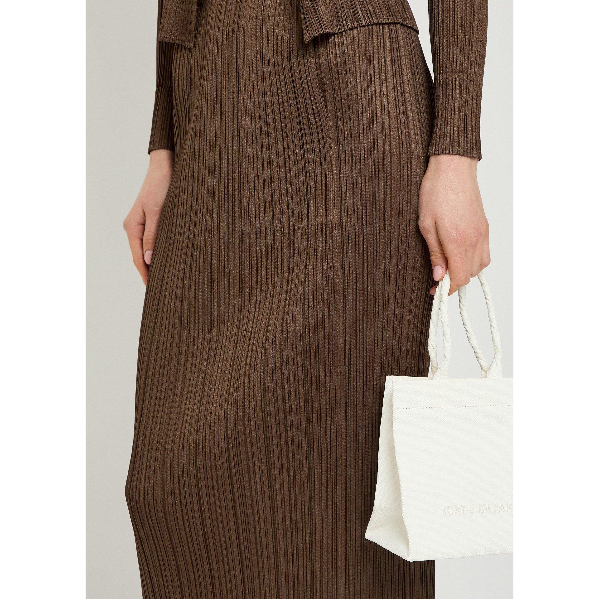 BROWN - Issey Miyake - Women's Pleats Please Pleated Skirt - 4