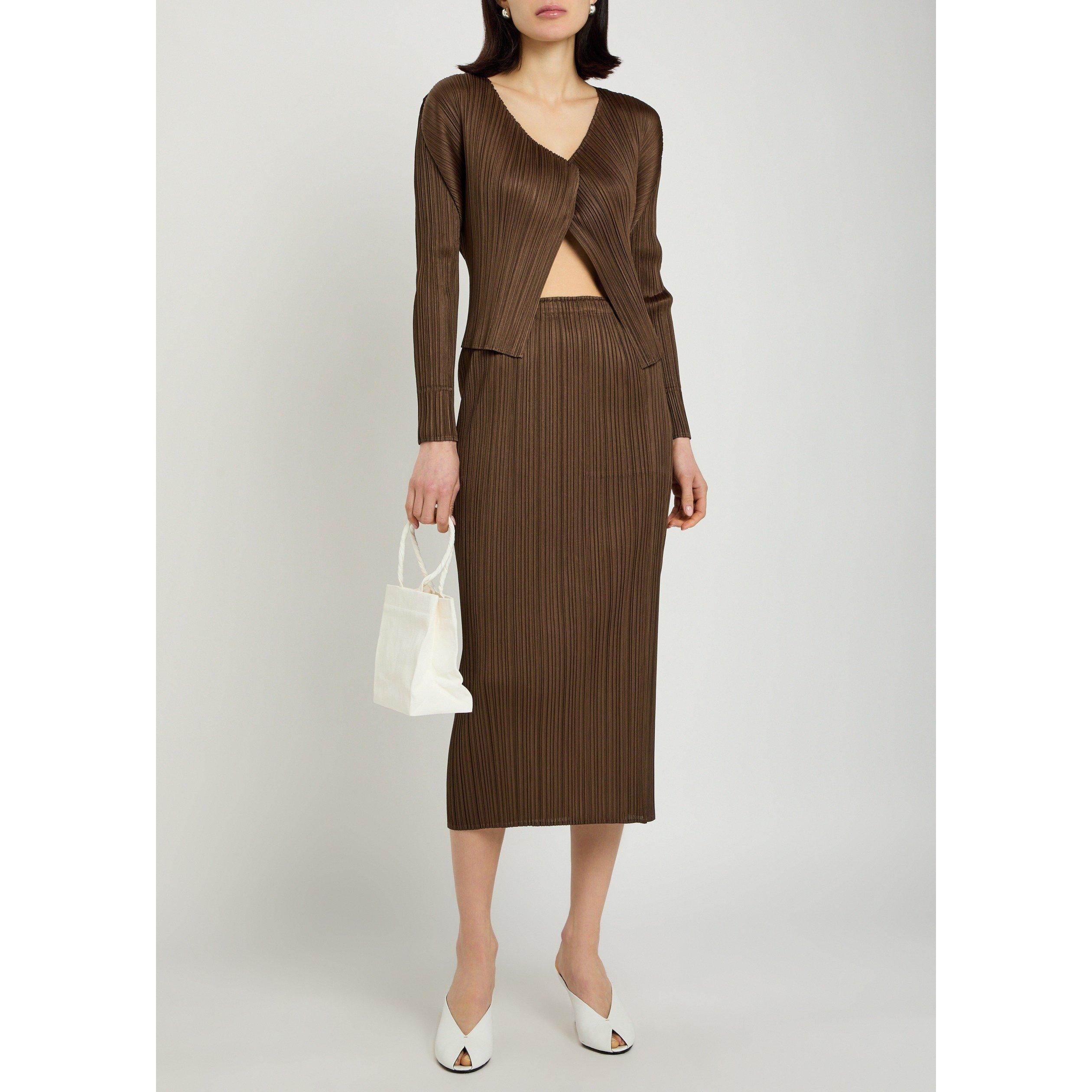 BROWN - Issey Miyake - Women's Pleats Please Pleated Skirt - 5