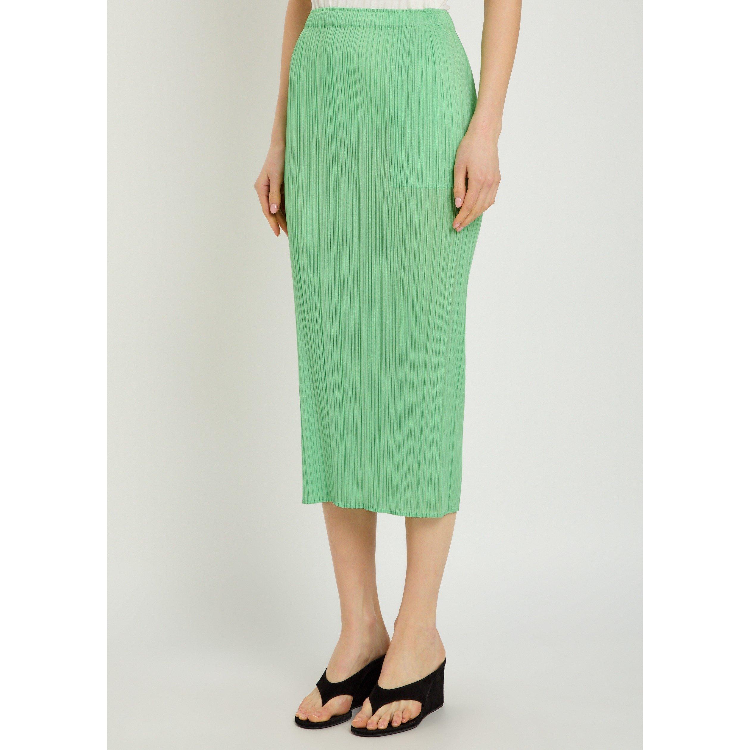 LIGHT GREEN - Issey Miyake - Women's Pleats Please Midi High-Waisted Skirt - 2