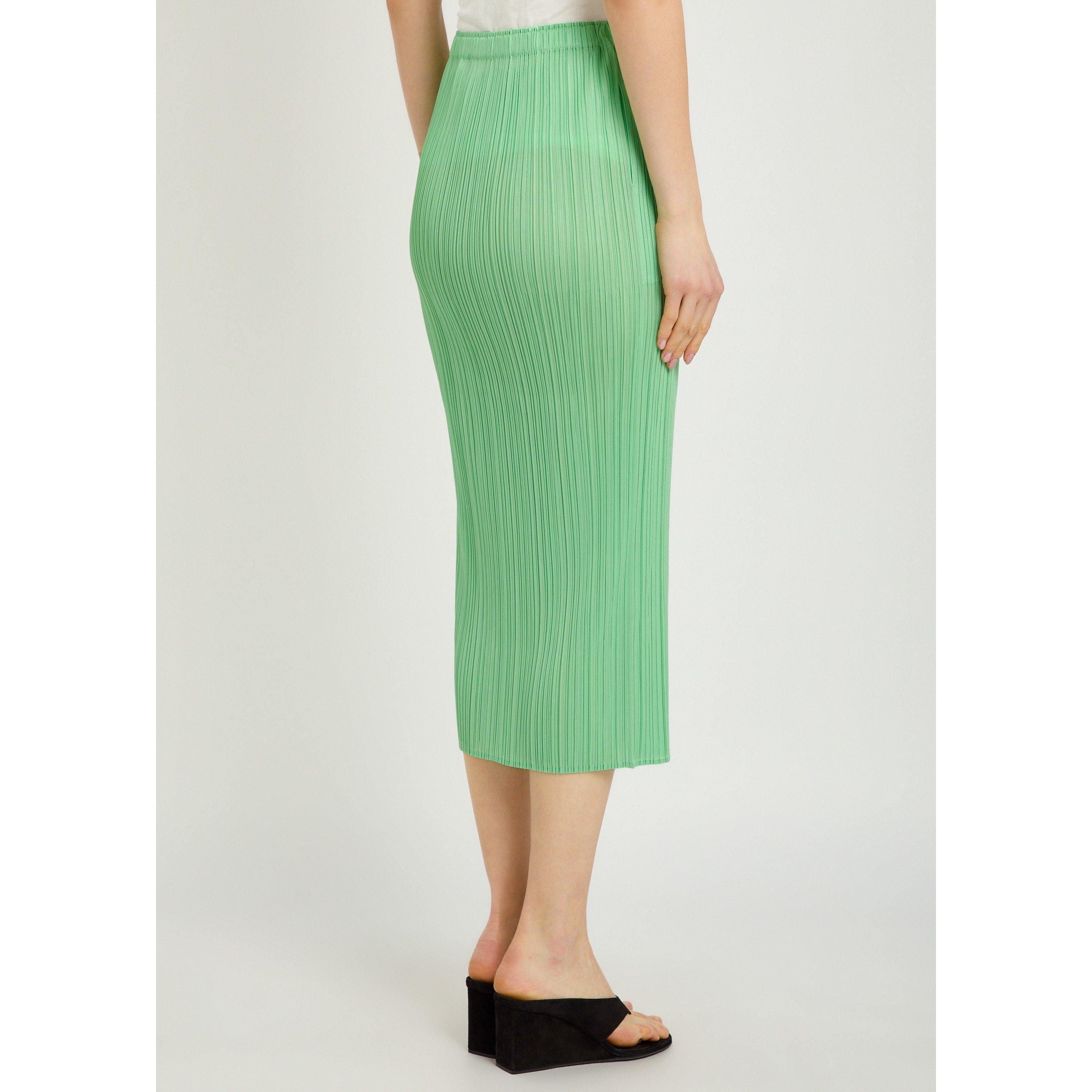LIGHT GREEN - Issey Miyake - Women's Pleats Please Midi High-Waisted Skirt - 3