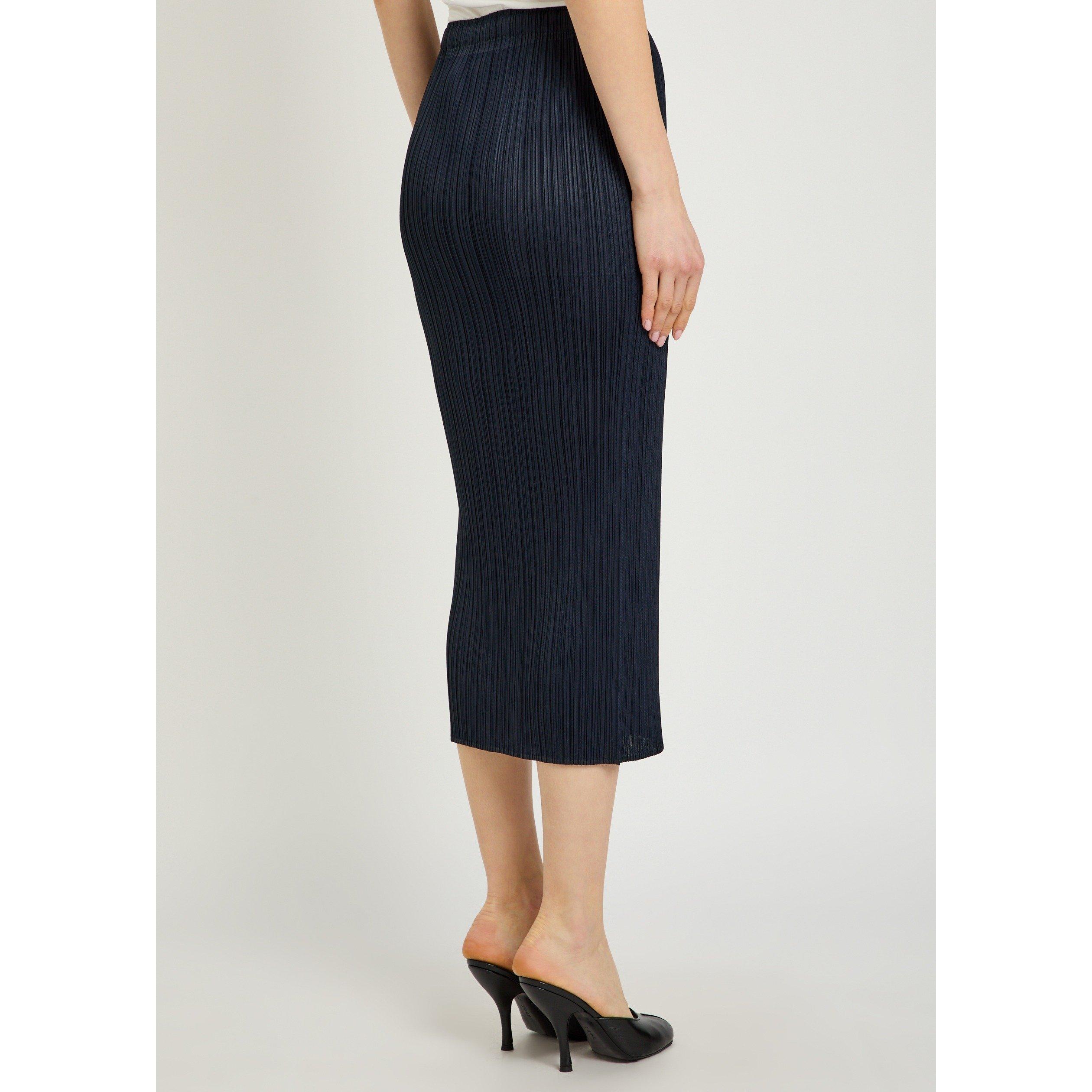 NAVY - Issey Miyake - Women's Pleats Please Pleated Midi Skirt - 3