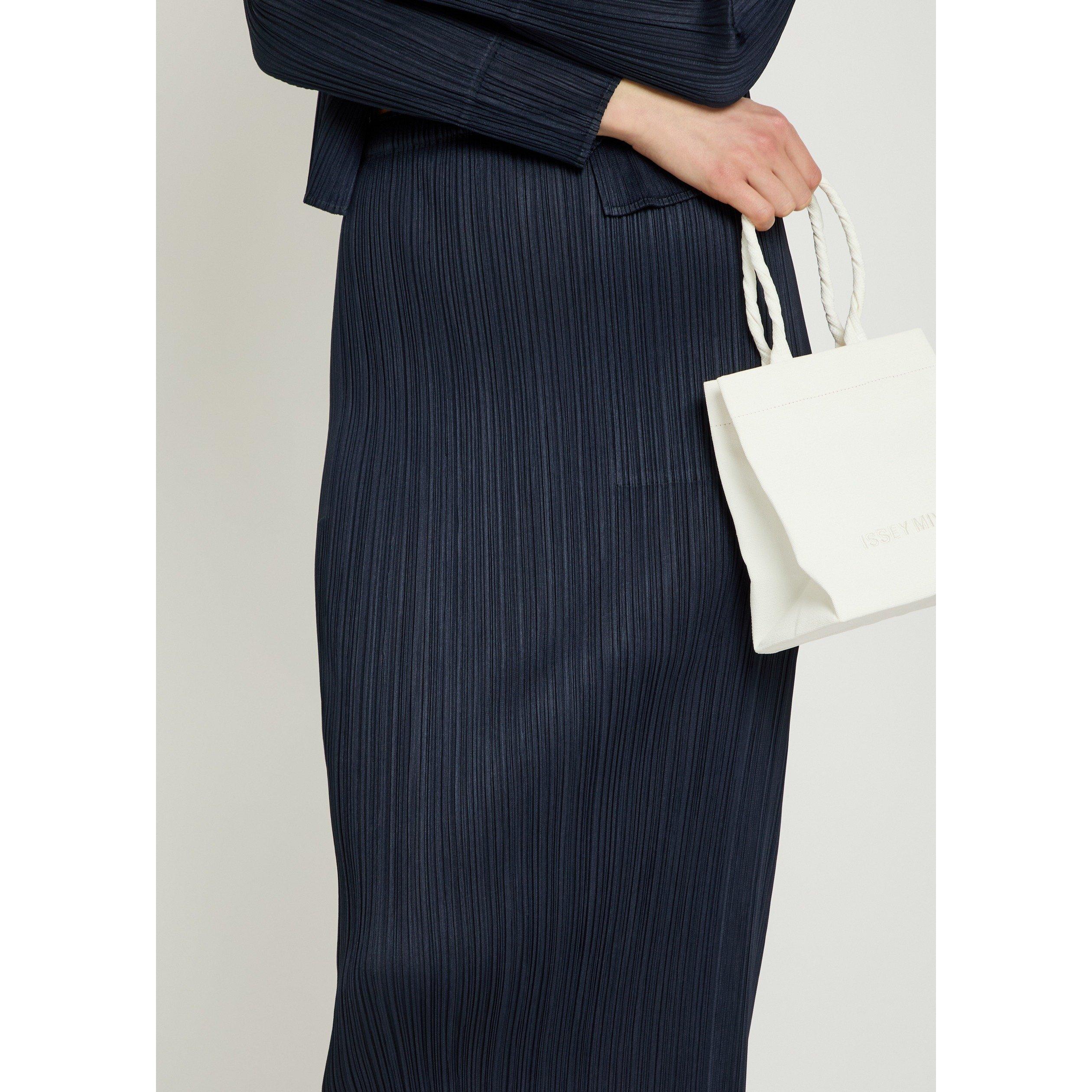 NAVY - Issey Miyake - Women's Pleats Please Pleated Midi Skirt - 4