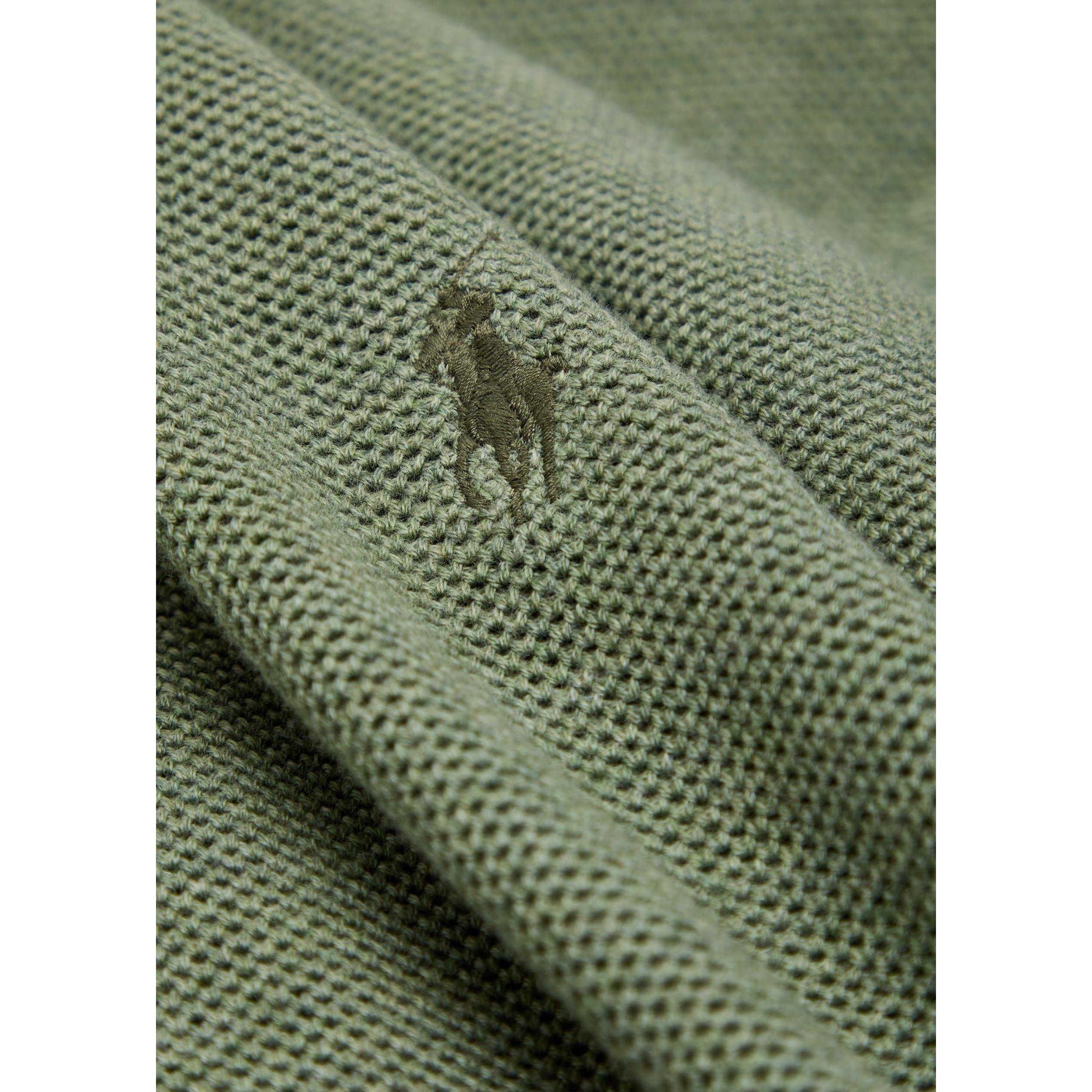 GREEN - Polo Ralph Lauren - Men's 1/4 Zip Cotton Funnel-Neck Jumper - 4