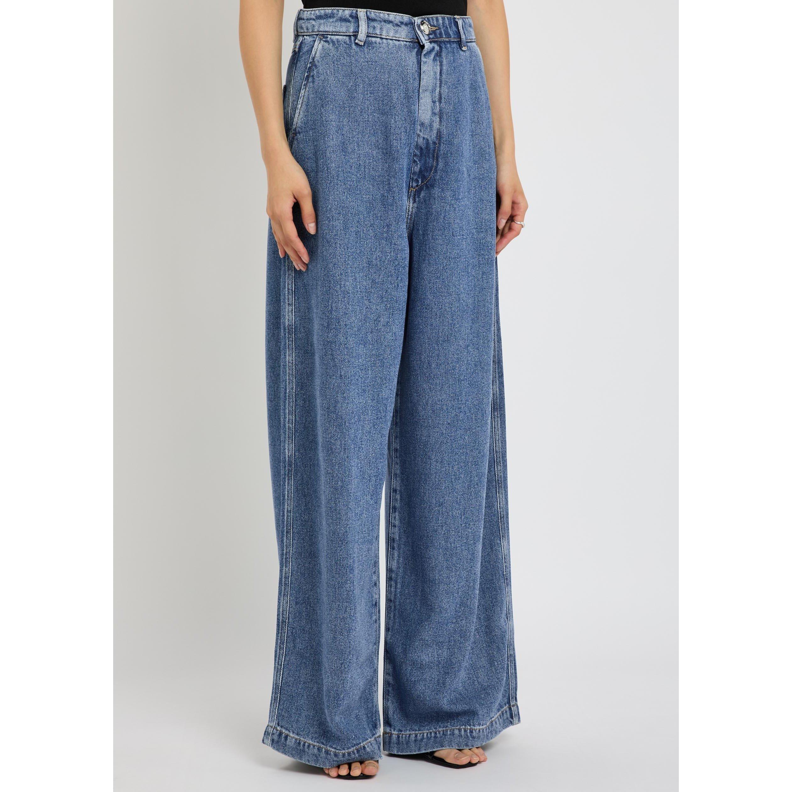DENIM - Sportmax - Women's Lyocell Wide-Leg Jeans - 2