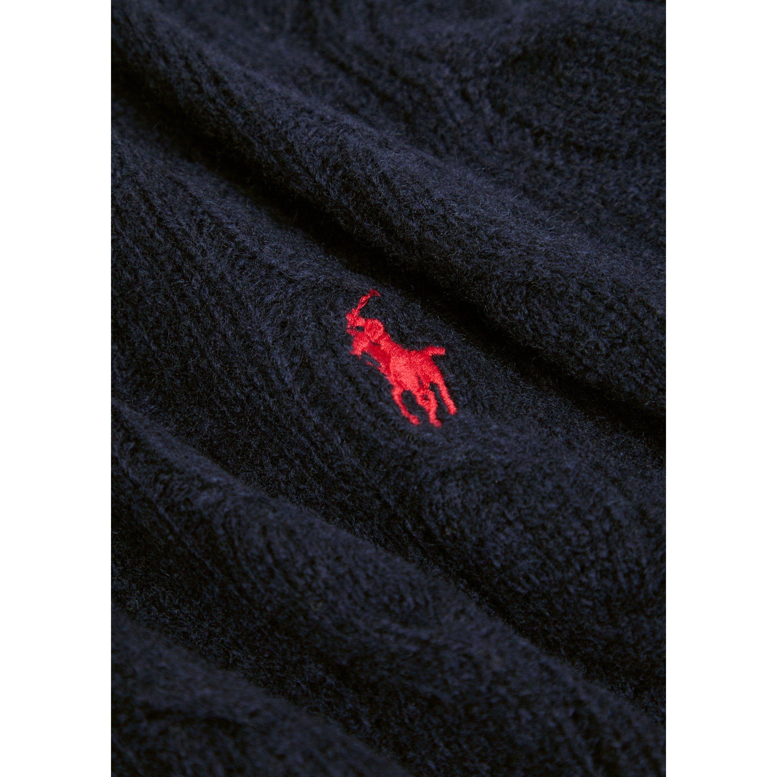 NAVY - Polo Ralph Lauren - Women's Wool Cashmere Cable Knit Slim-Fit Jumper - 4
