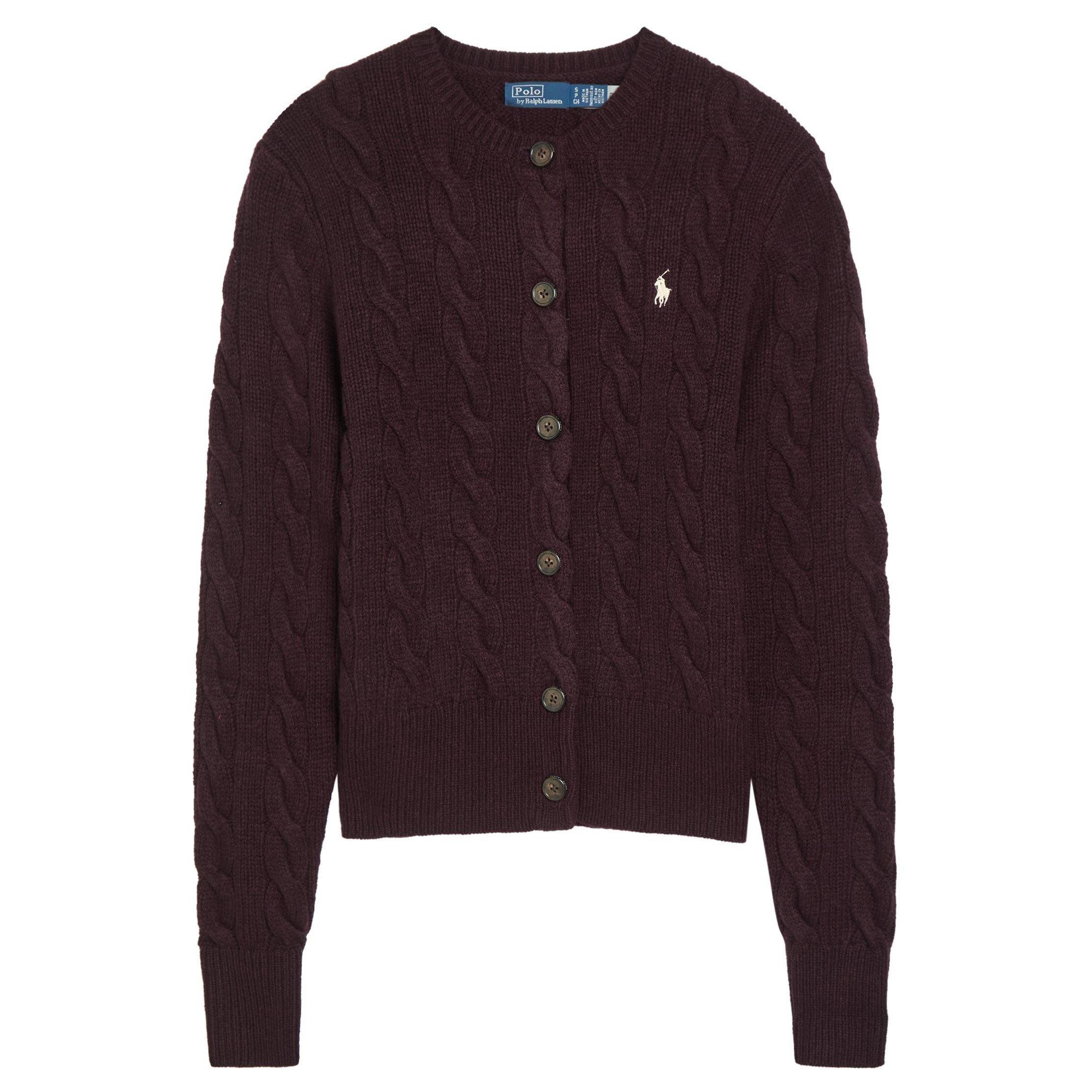 DARK PURPLE - Polo Ralph Lauren - LONG SLEEVE CARDIGAN