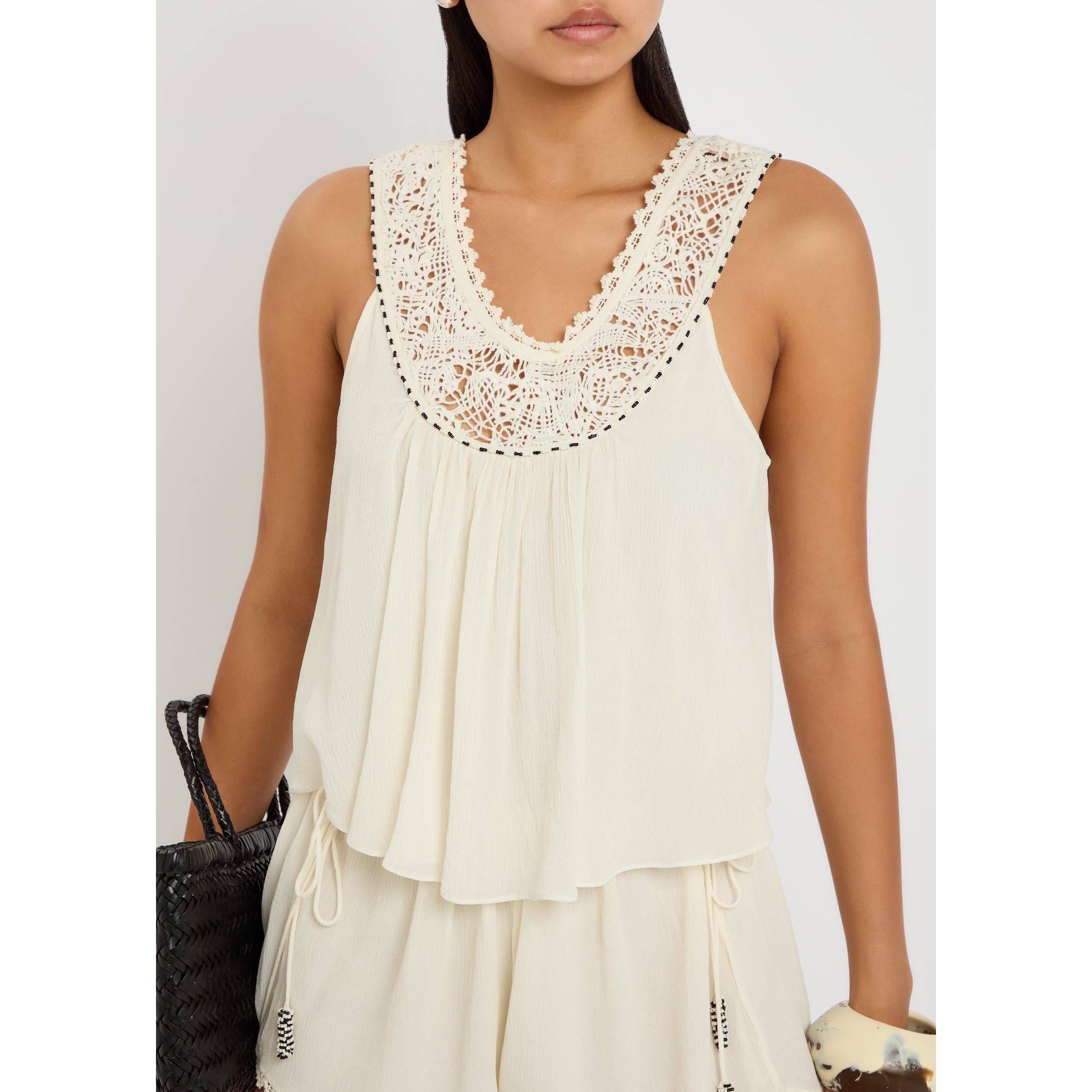 ECRU - Isabel Marant - Women's Nilany Silk Playsuit - 4