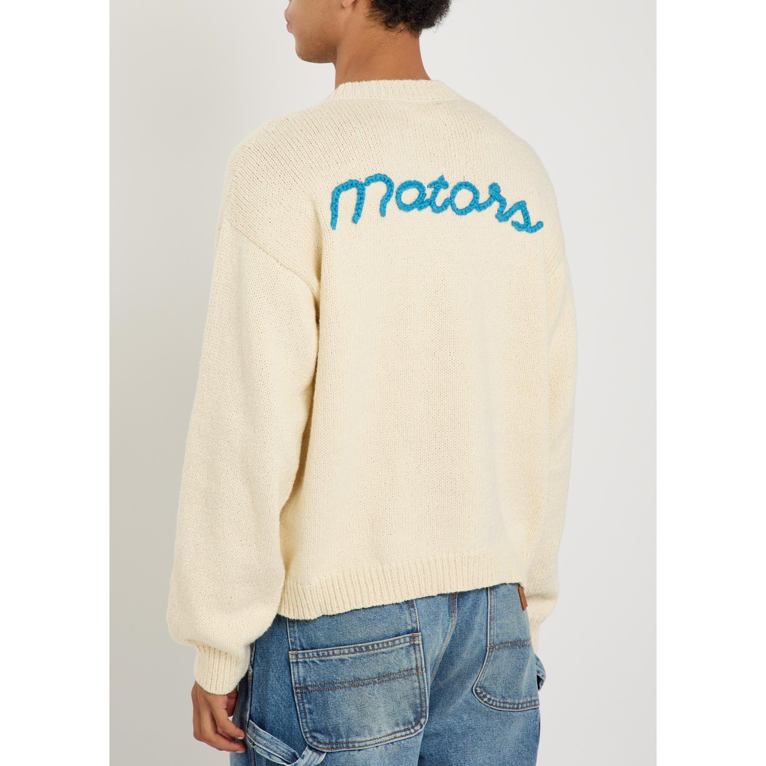 CREAM - Cherry LA - Men's CH Motors Cotton V-Neck Jumper - 3