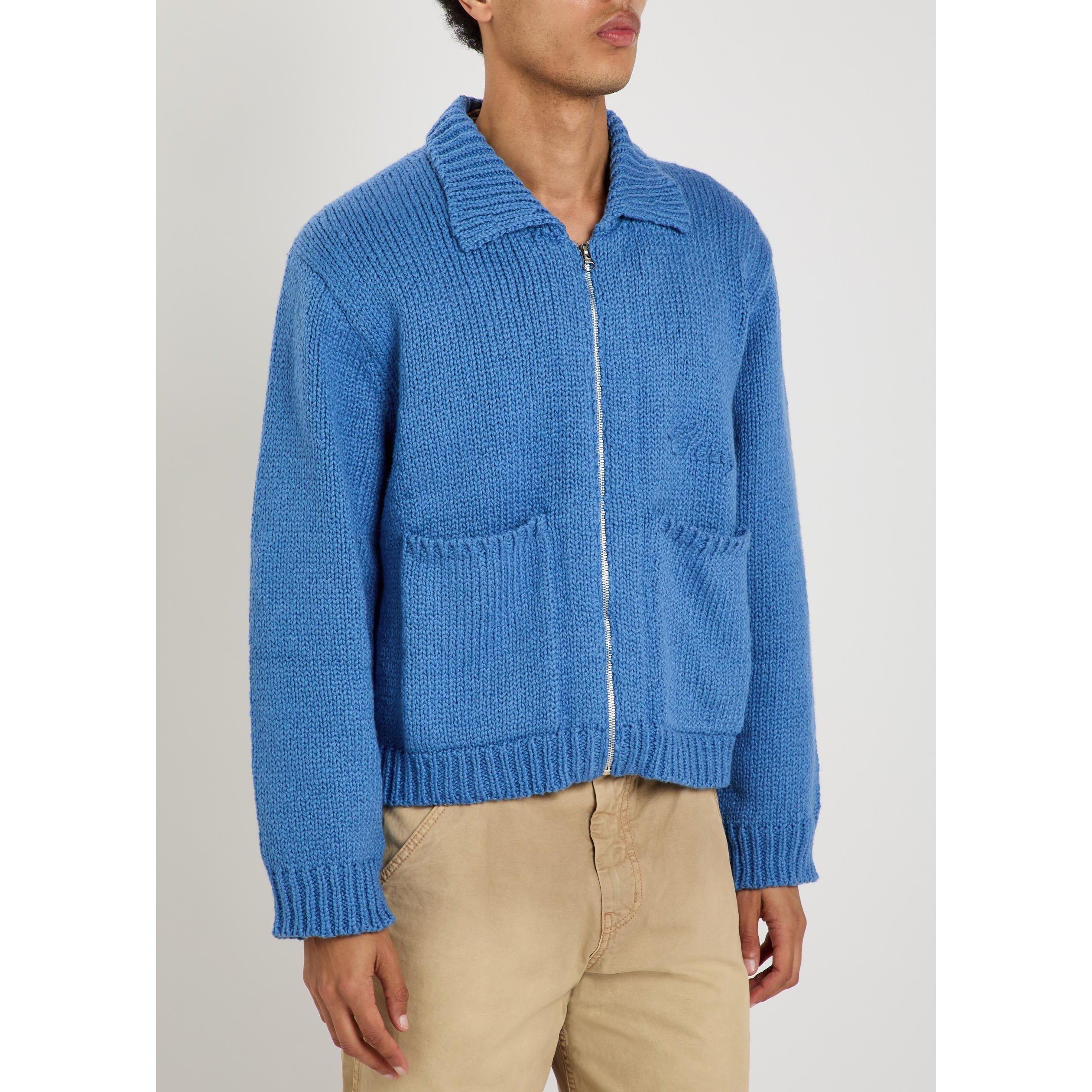 BLUE - Cherry LA - CH 5 STAR COTTON ZIP JACKET - 2