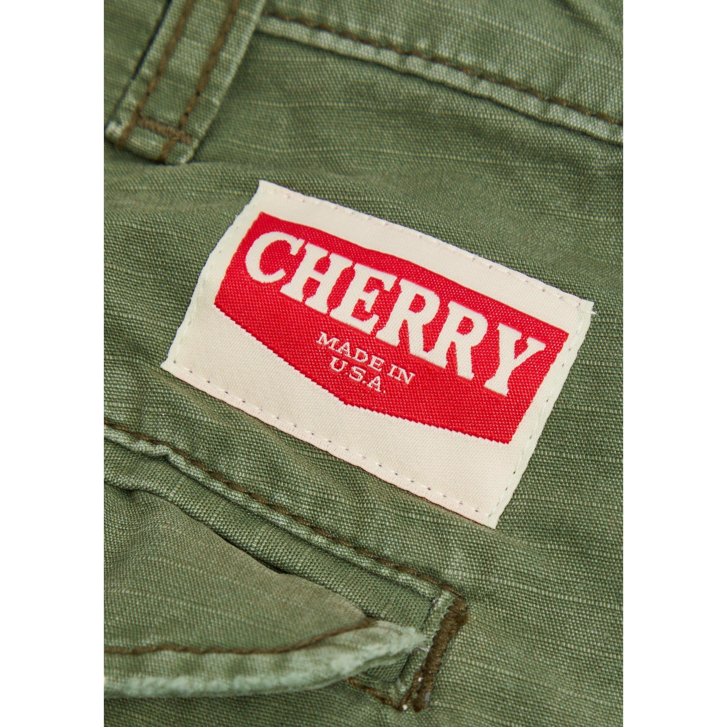 GREEN - Cherry LA - Men's Cotton Wide-Leg Cargo Shorts - 4